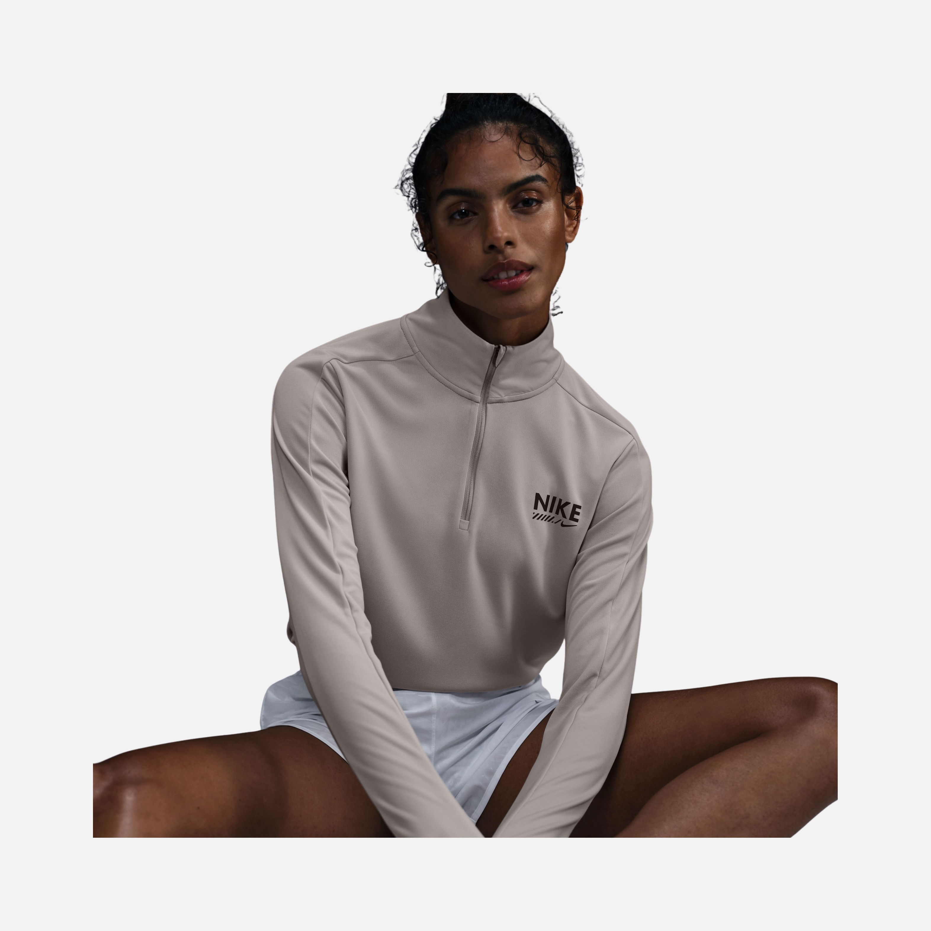 Nike Pacer Dri-Fit Half-Zip Running Long-Sleeve Kadın Tişört