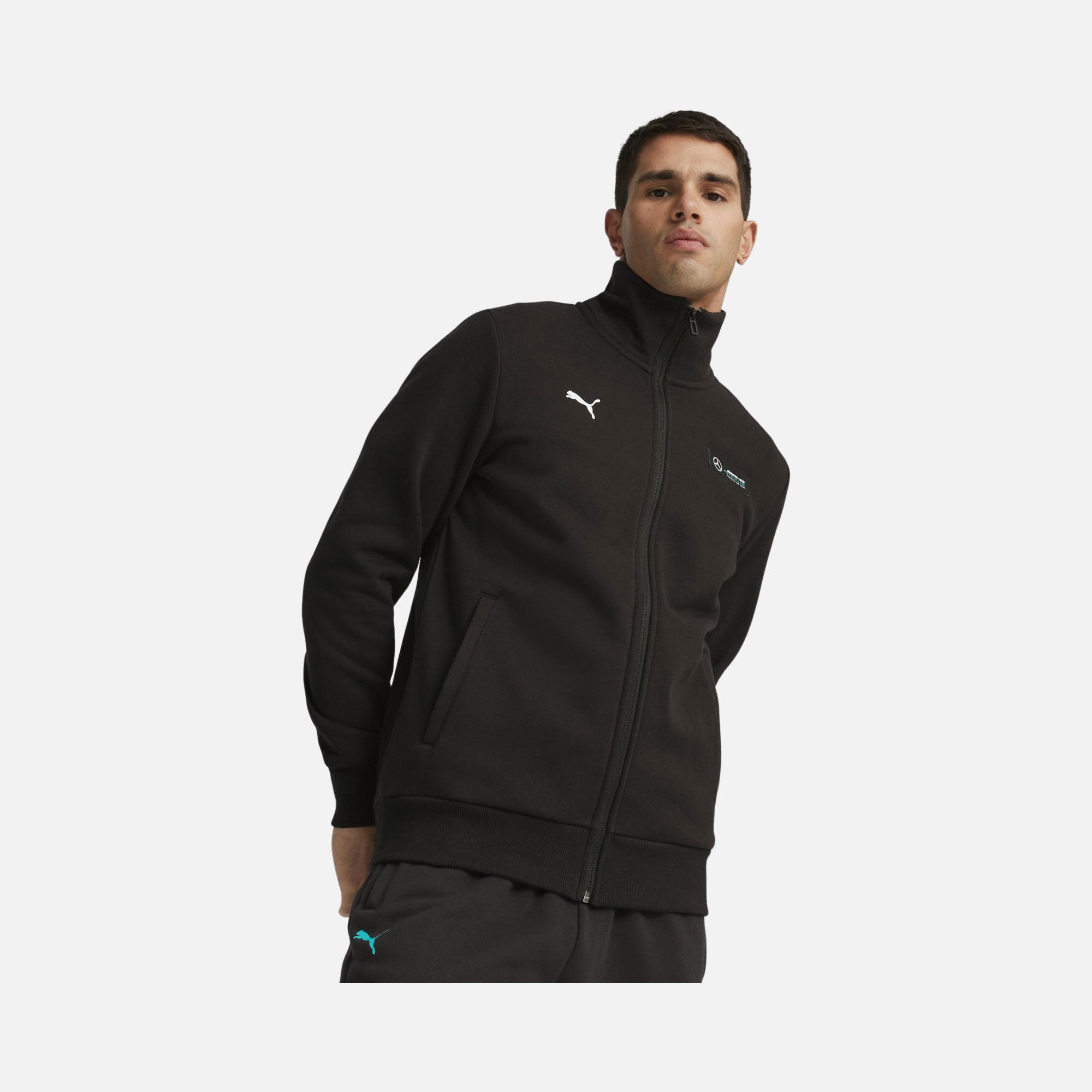 Puma Sportswear Mercedes-AMG Essentials Fleece Full-Zip Hoodie Erkek Ceket