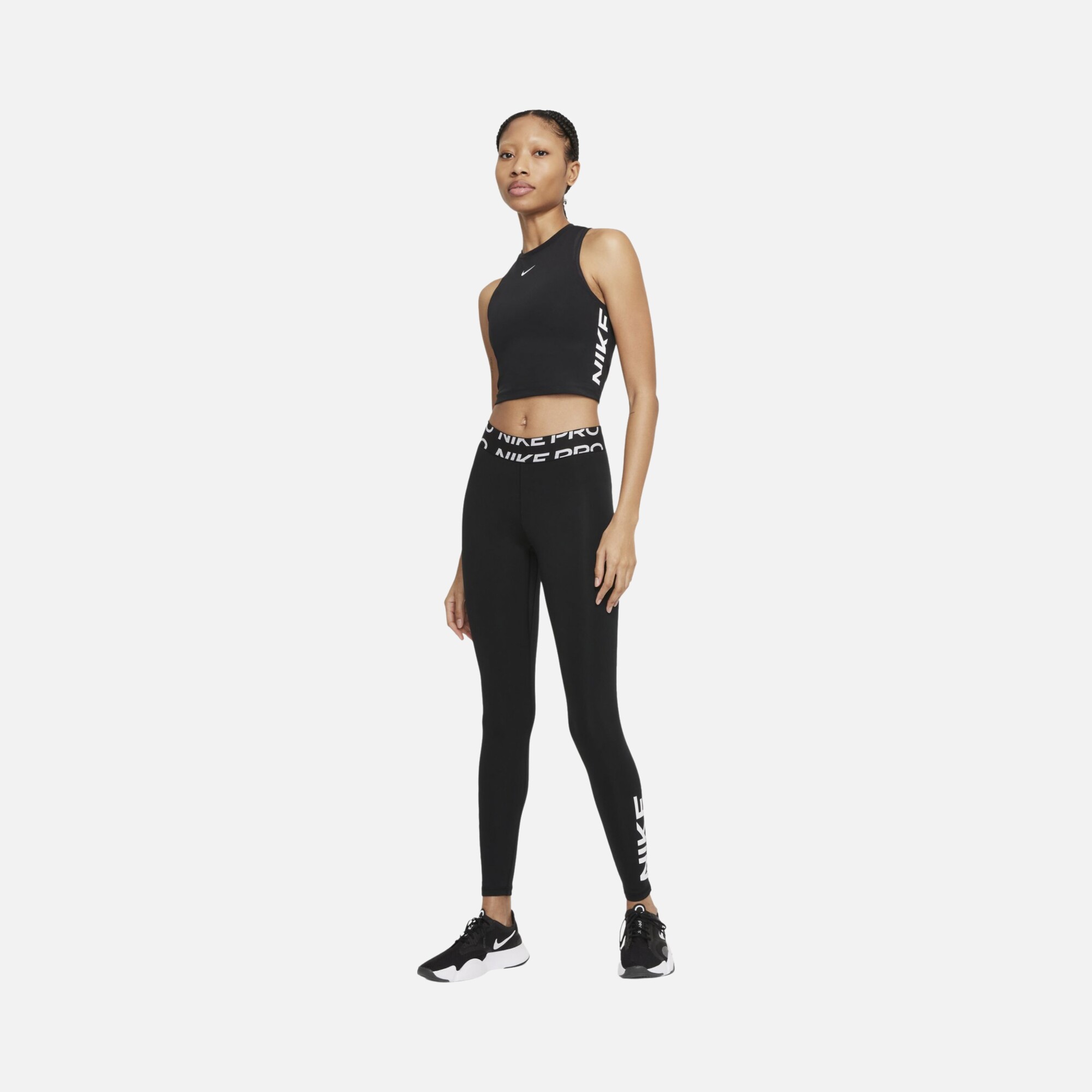 Nike Pro Dri-Fit Mid-Rise Graphic Training Kadın Tayt