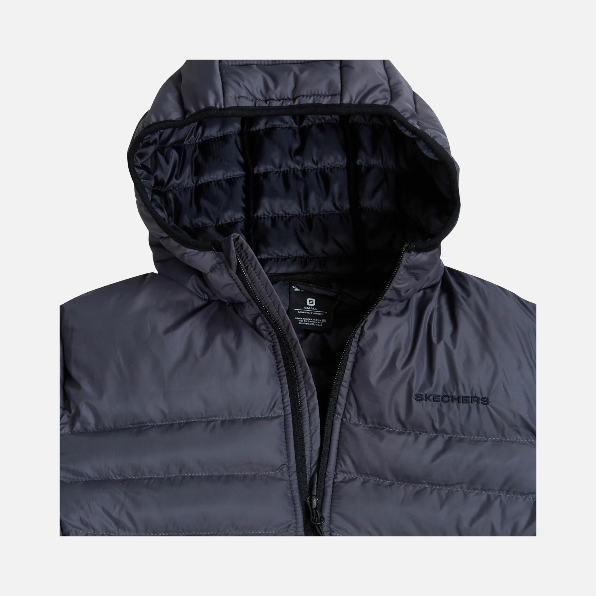 Skechers Essential Padded Lightweight Full-Zip Hoodie Erkek Mont