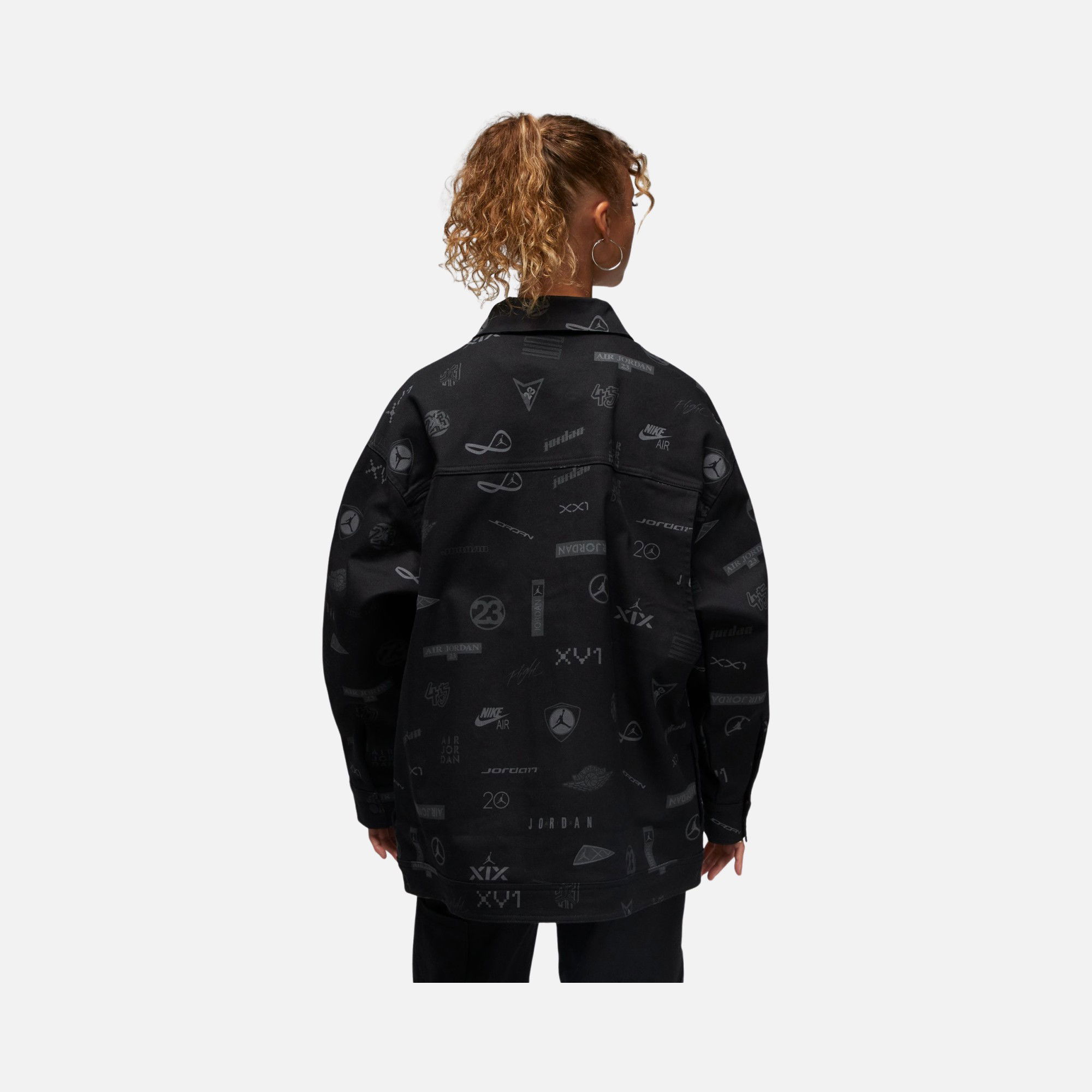 Nike Jordan Trucker All-Over Printed Full Snap Fastener Kadın Ceket