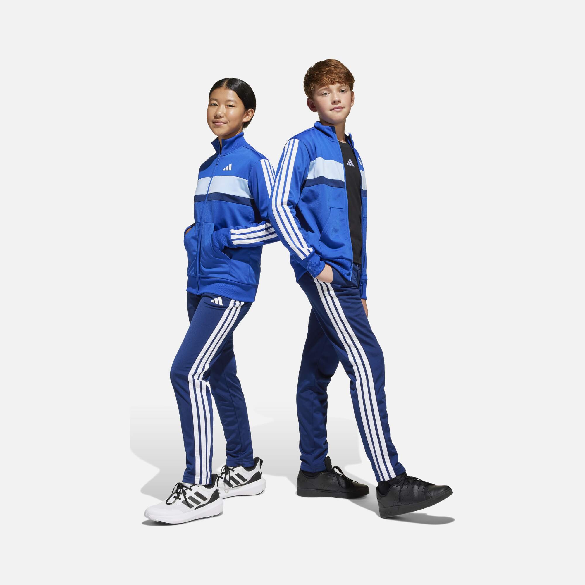 adidas Climacool Sportswear Seasonal Essentials Tiberio 3-Stripes Tricot Regular-Fit Full-Zip Çocuk Eşofman Takımı