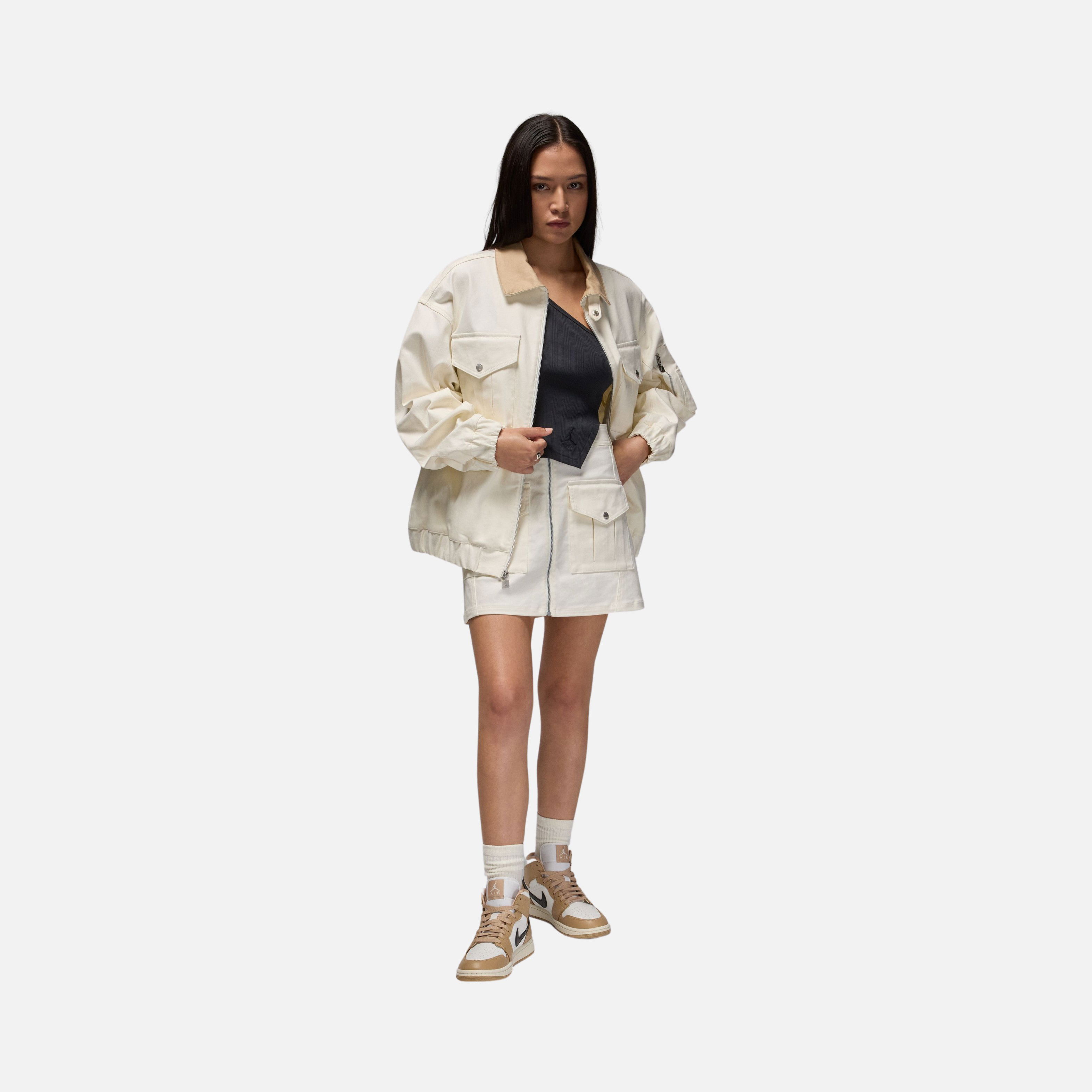 Nike Jordan Essentials Utility Woven Twill Fabric Full-Zip Kadın Etek