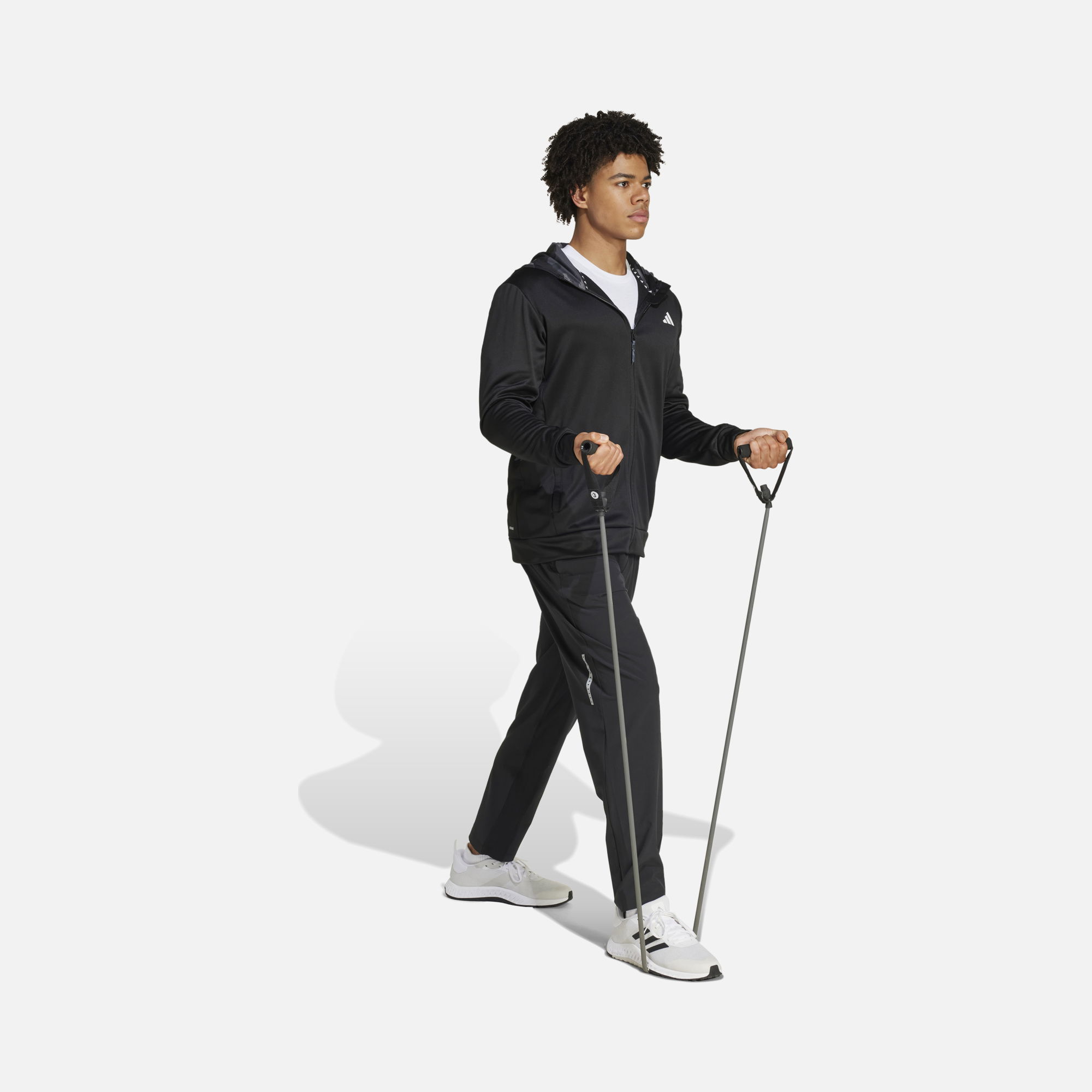 adidas AEROREADY Train Essentials Camo Full-Zip Hoodie Erkek Sweatshirt