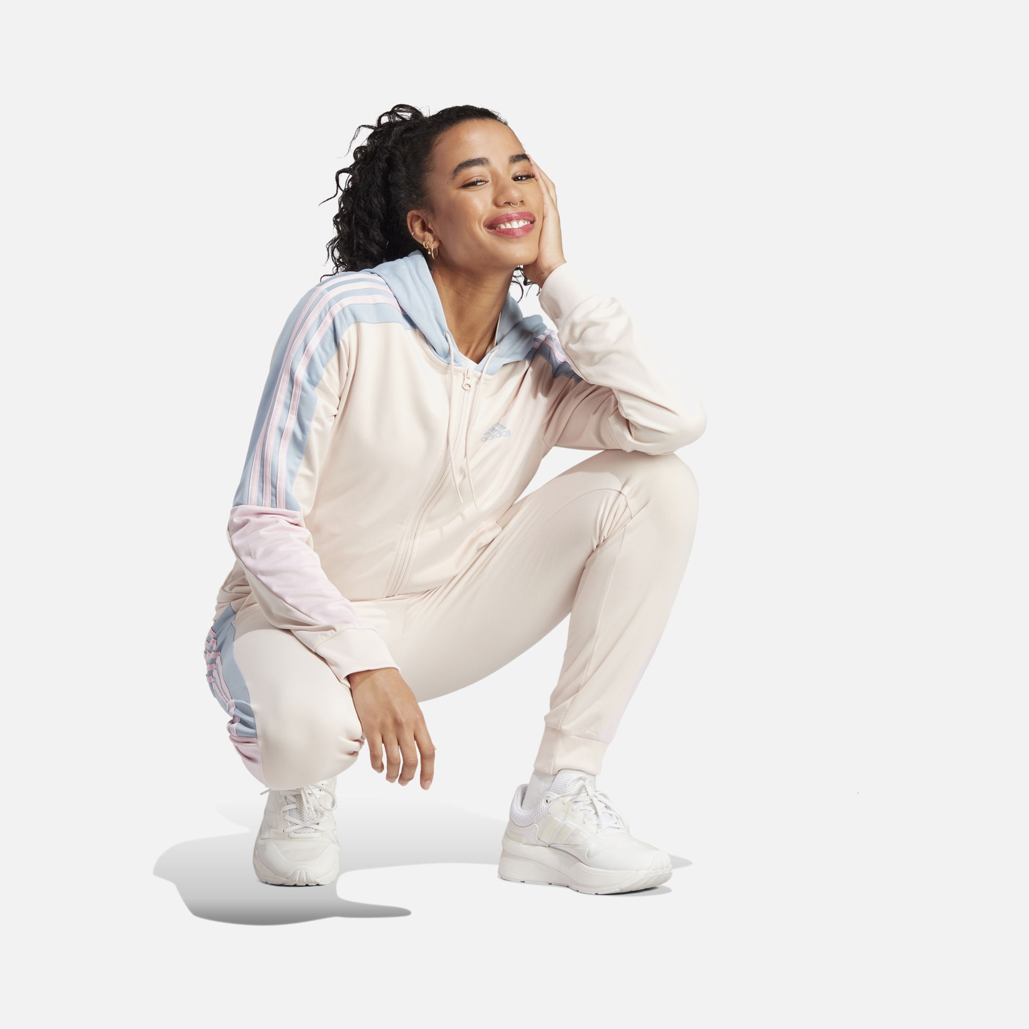 adidas Sportswear Boldblock Full-Zip 3-Stripes Kadın Eşofman Takımı