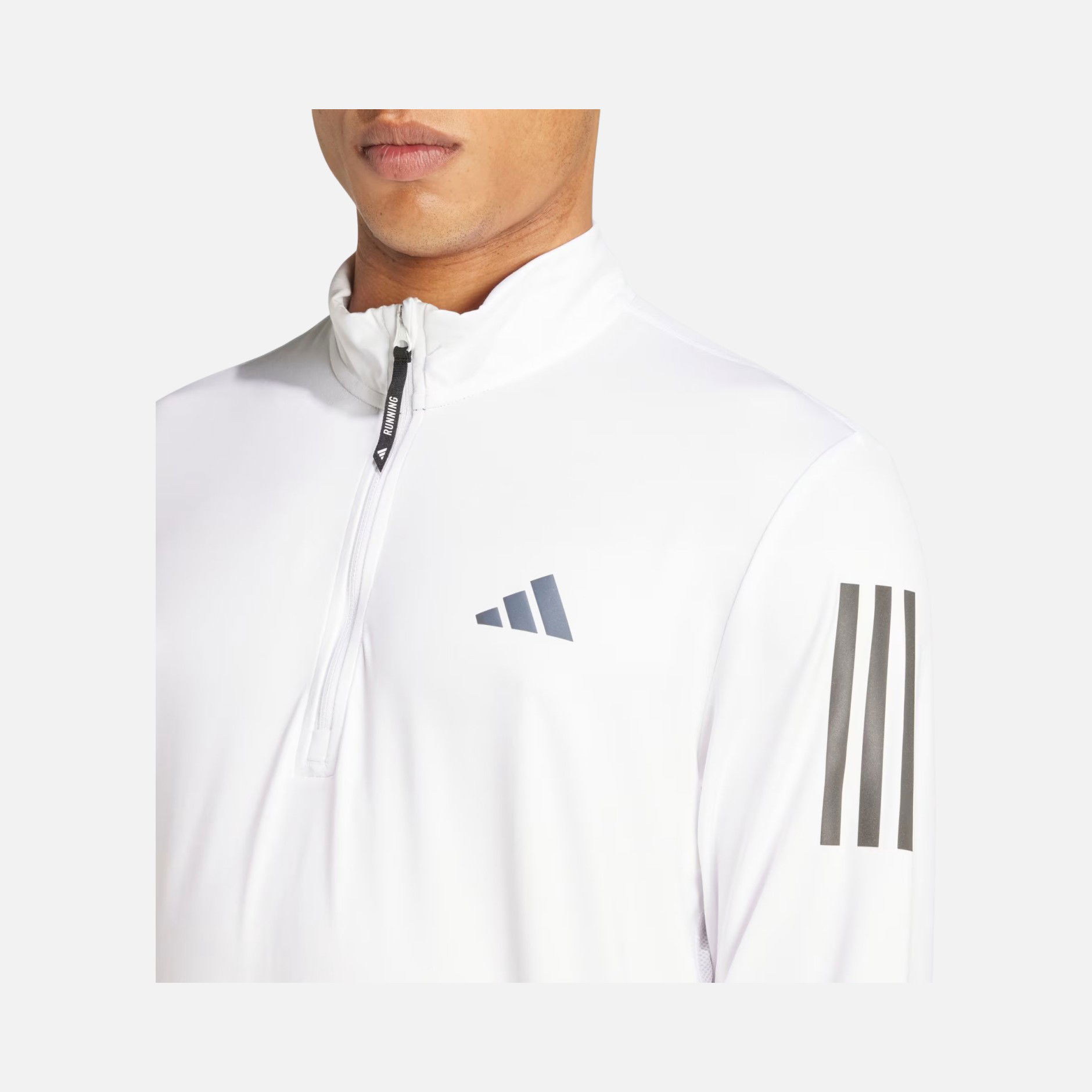 adidas AEROREADY Own the Run Half-Zip Long-Sleeve Erkek Tişört