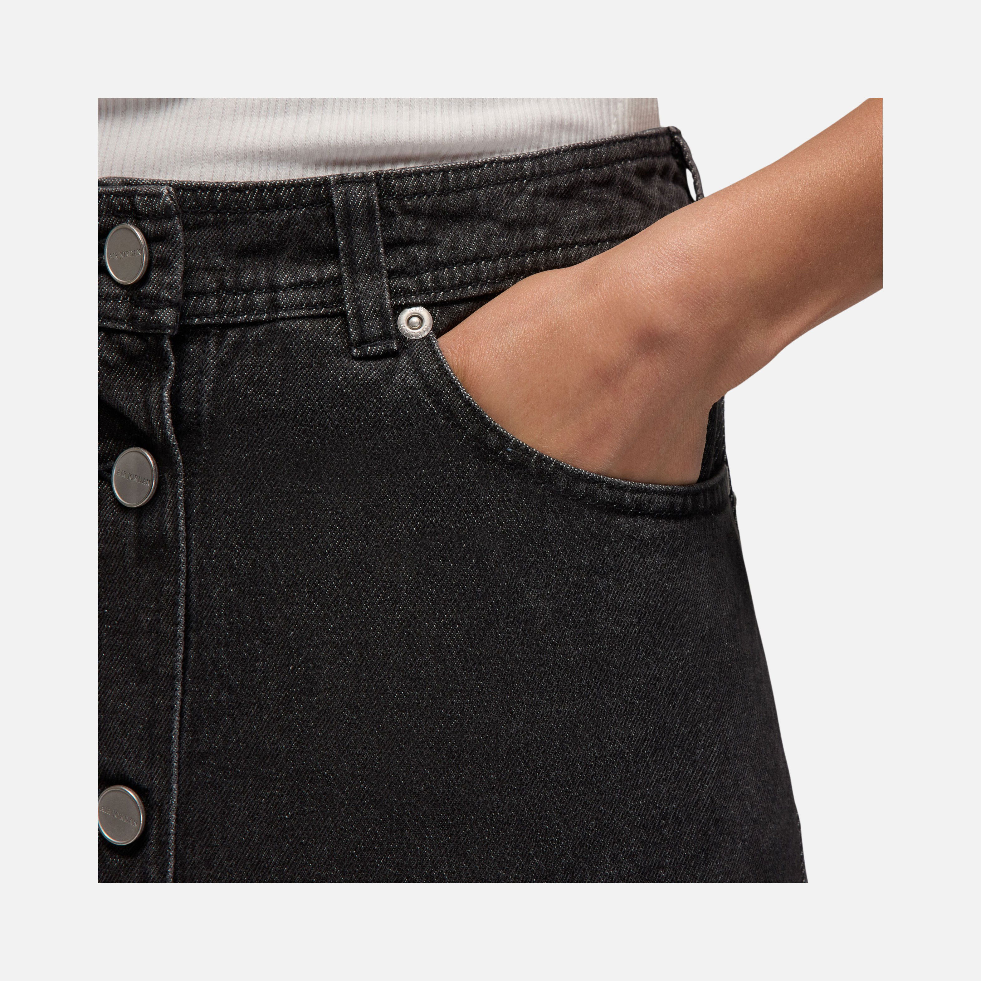 Nike Air Jordan Denim Long & Slit Buttoned Kadın Etek