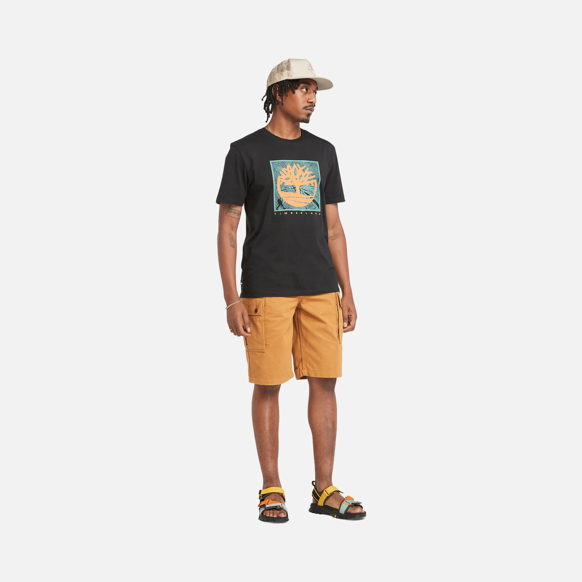 Timberland Sportswear Front Graphic SS24 Short-Sleeve Erkek Tişört
