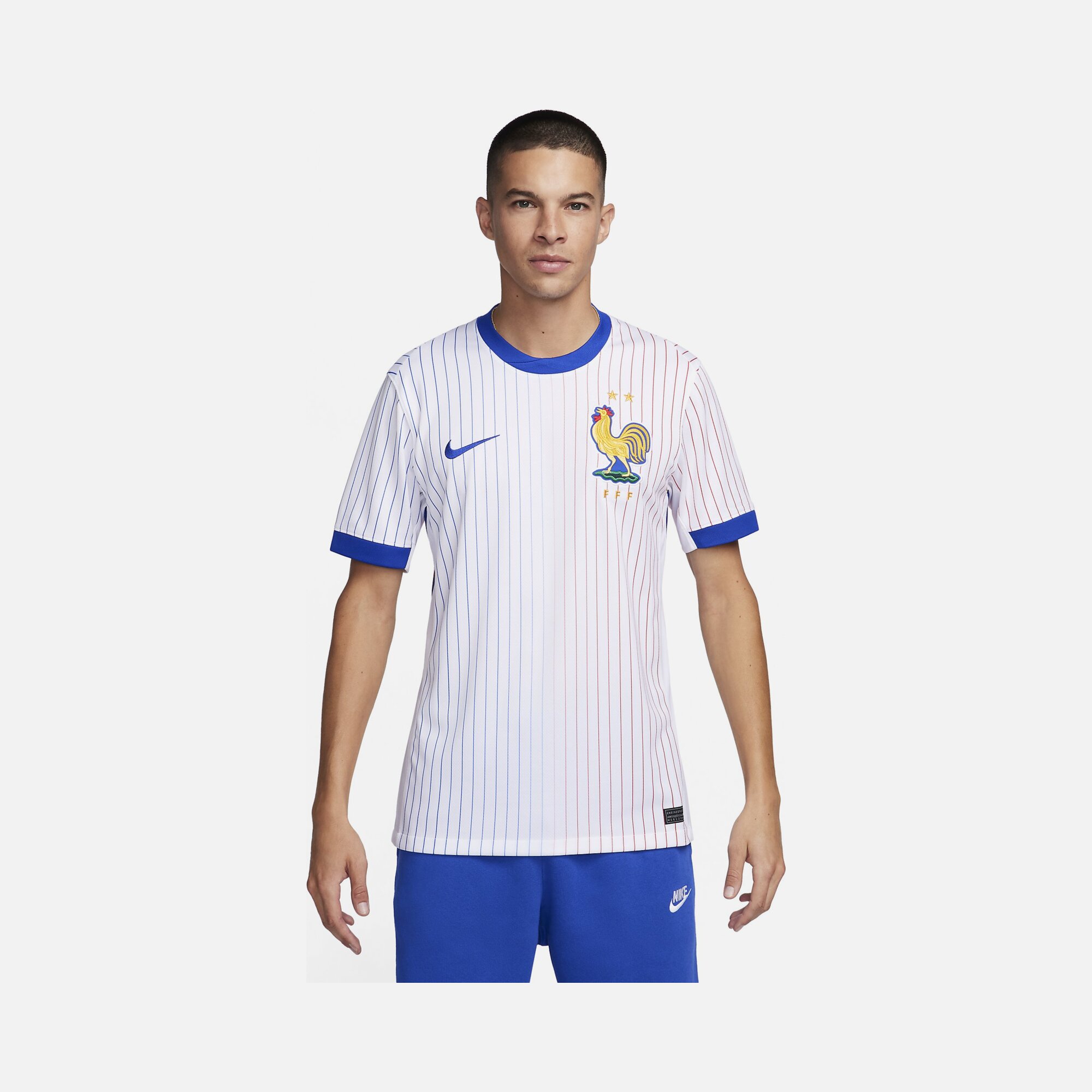 Nike France 2024-2025 Stadyum Deplasman Short-Sleeve Erkek Forma