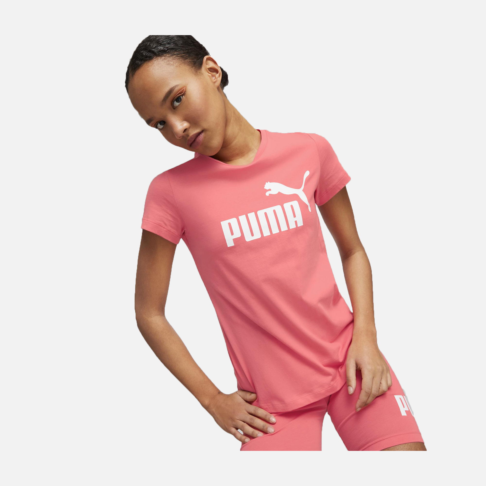 Puma Sportswear Essentials Logo Short-Sleeve Kadın Tişört