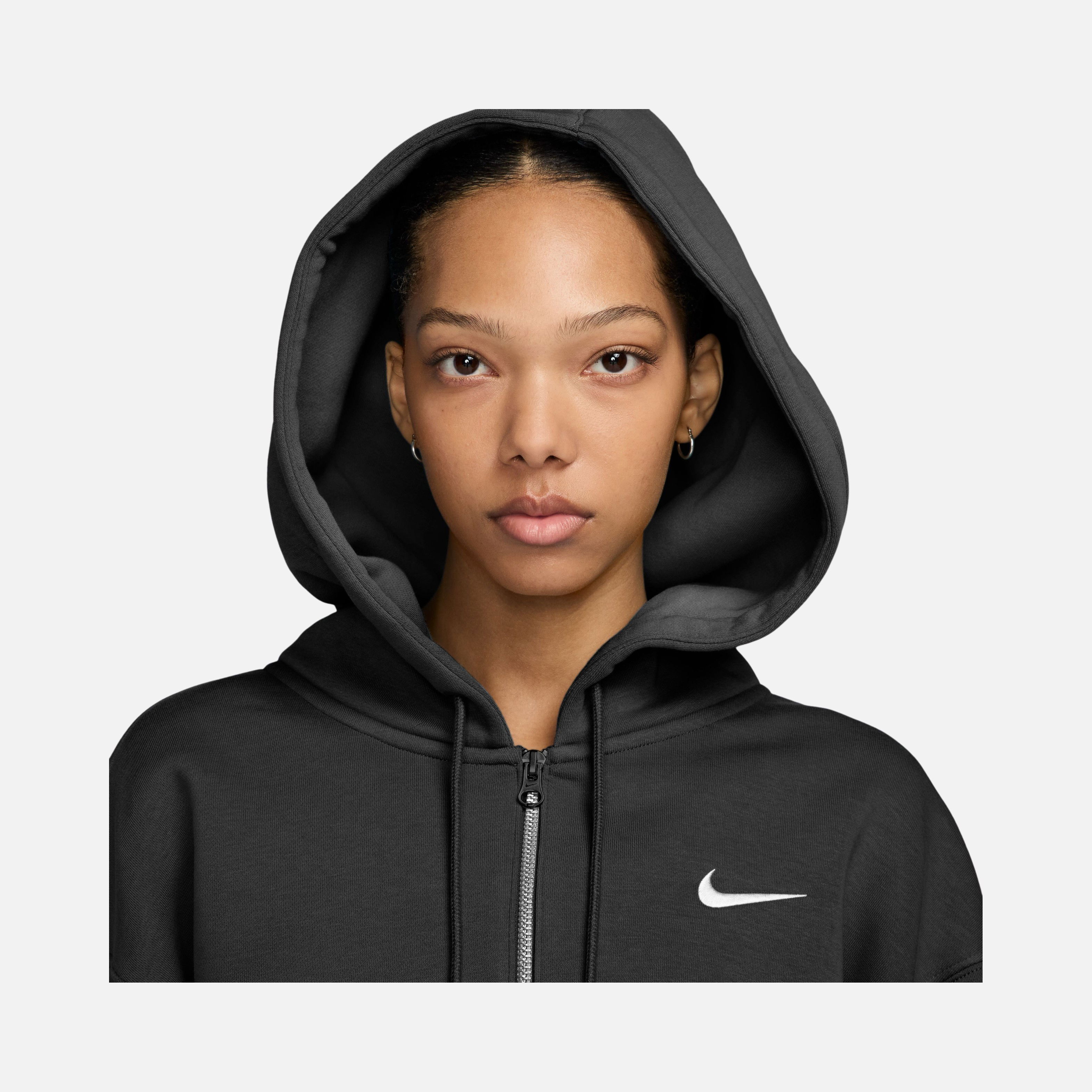 Nike Sportswear Phoenix Fleece Loose Crop Full-Zip Hooded Kadın Sweatshirt
