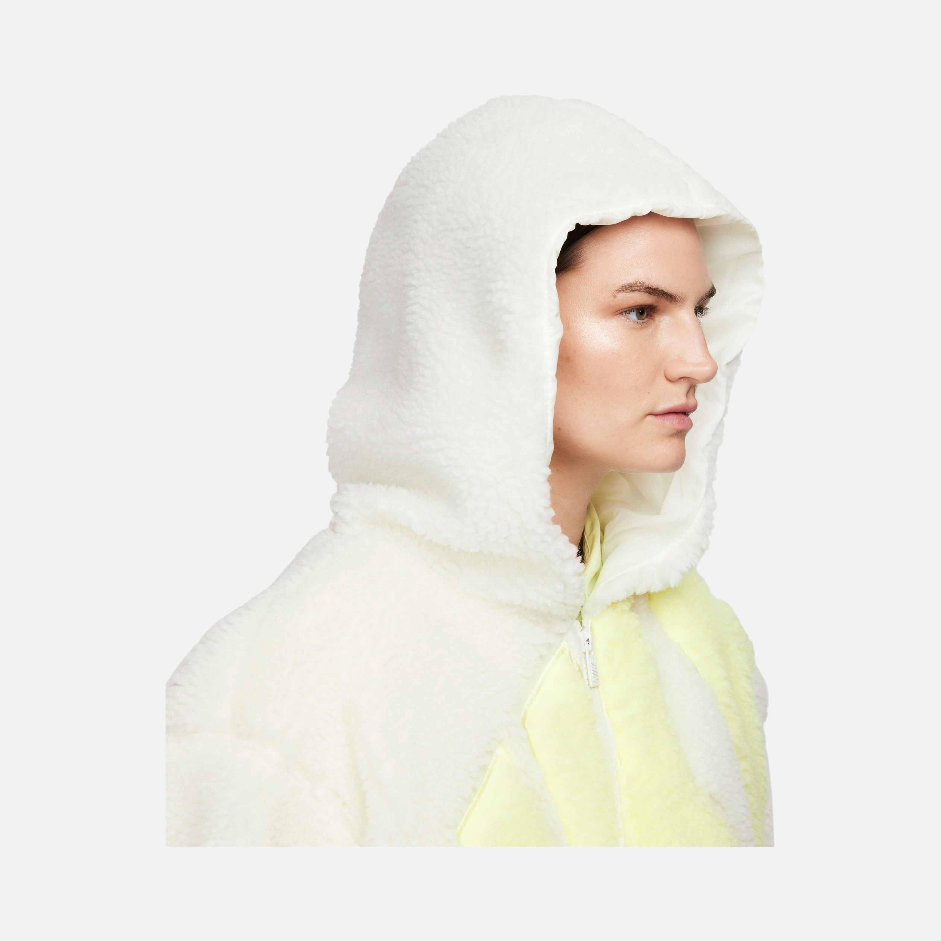 Nike Sportswear Logo High-Pile Sherpa Full-Zip Hoodie Kadın Ceket