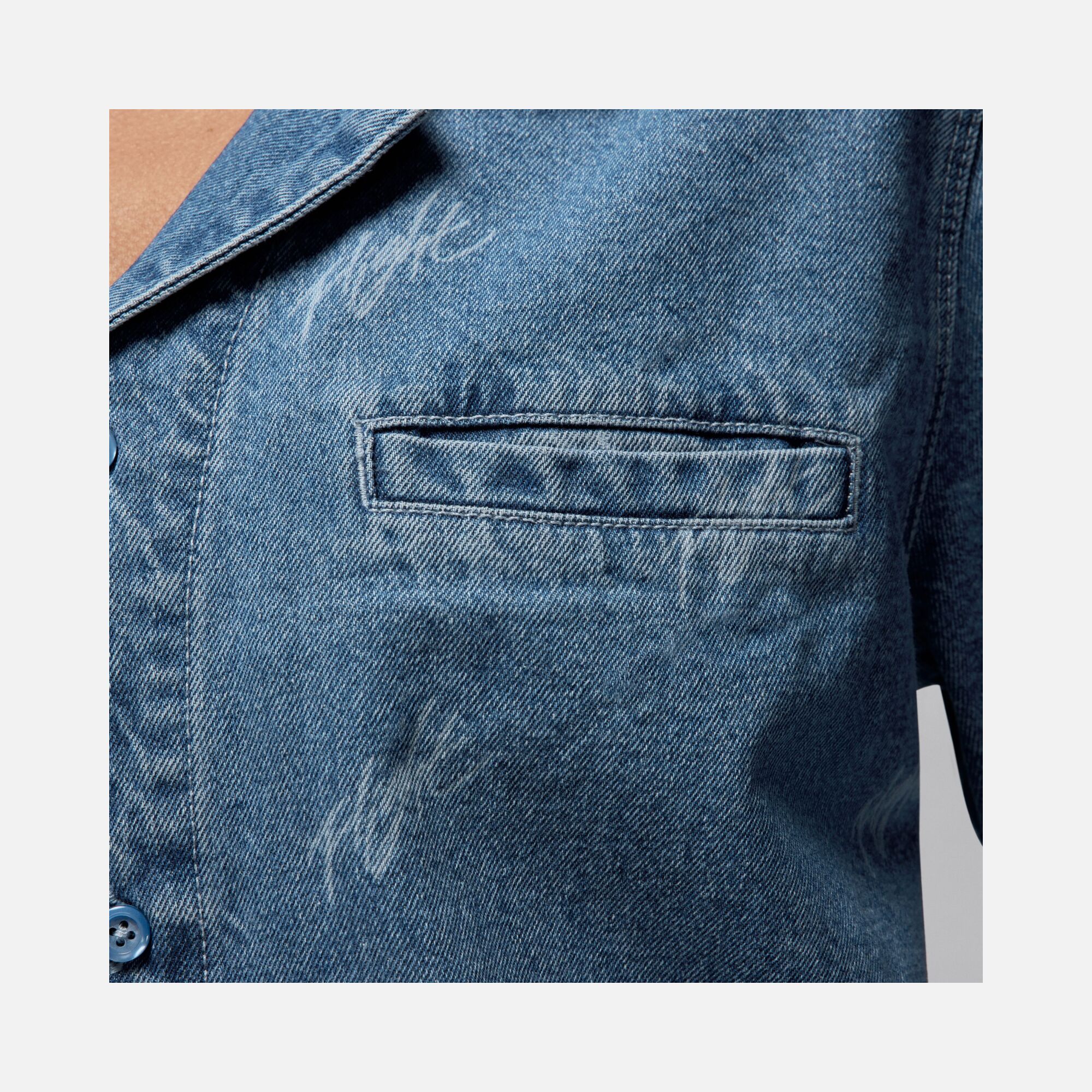 Nike Jordan Flight Graphics Woven Full-Buttoned Short-Sleeve Kadın Gömlek