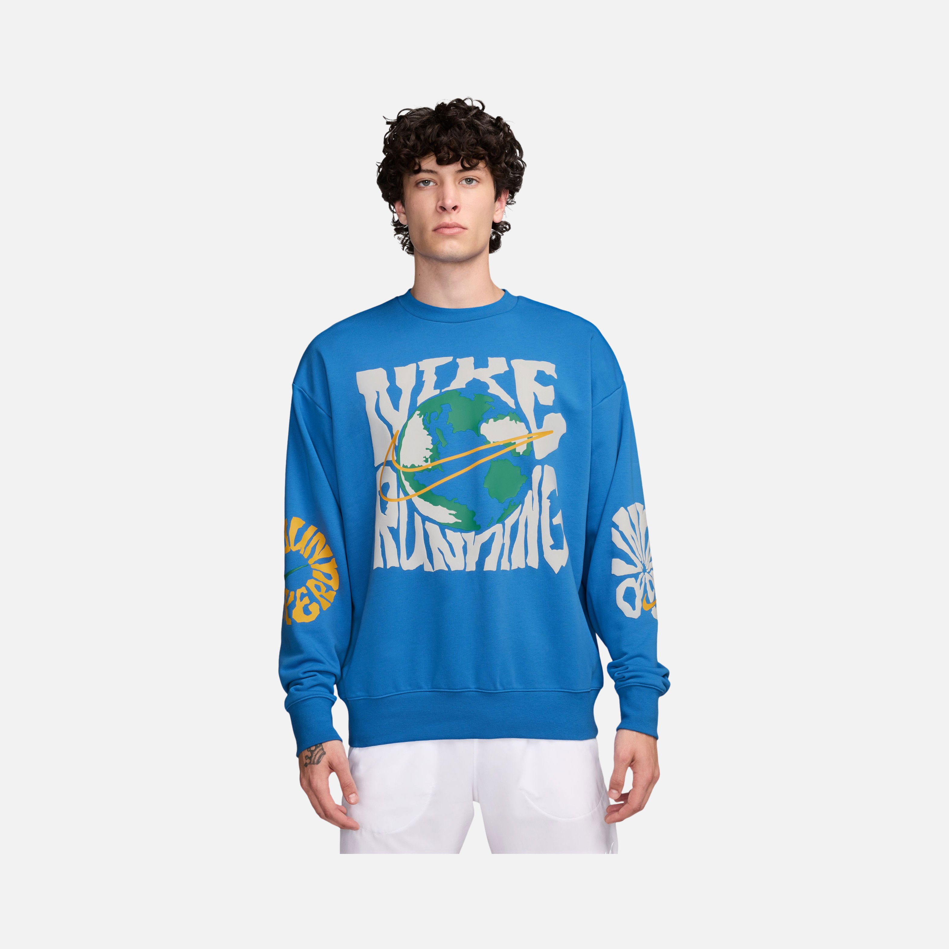 Nike Dri-Fit Run Energy Fleece Running Crew Erkek Sweatshirt