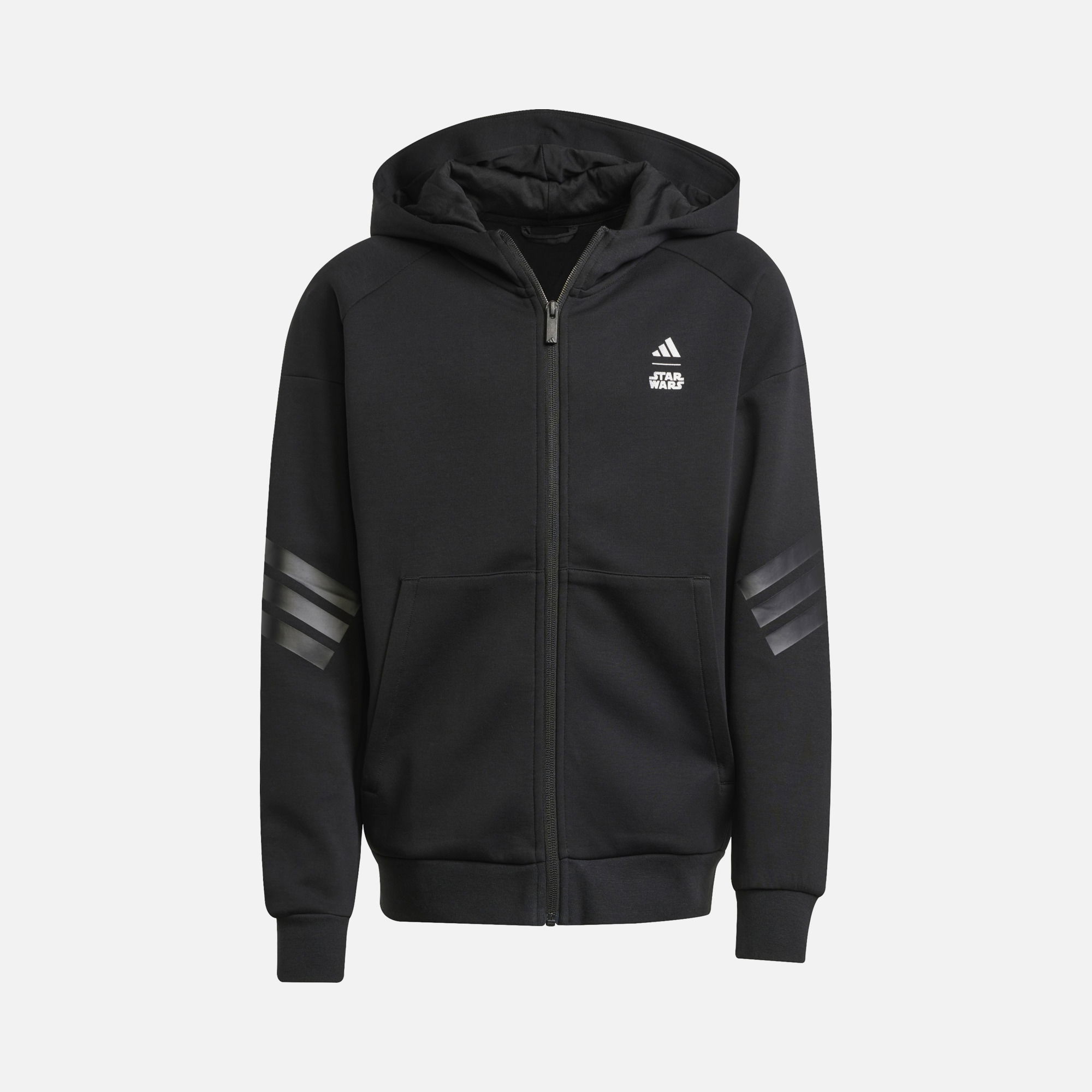 adidas Star Wars Mandalorian Printed 3-Stripes Full-Zip Hooded Çocuk Sweatshirt