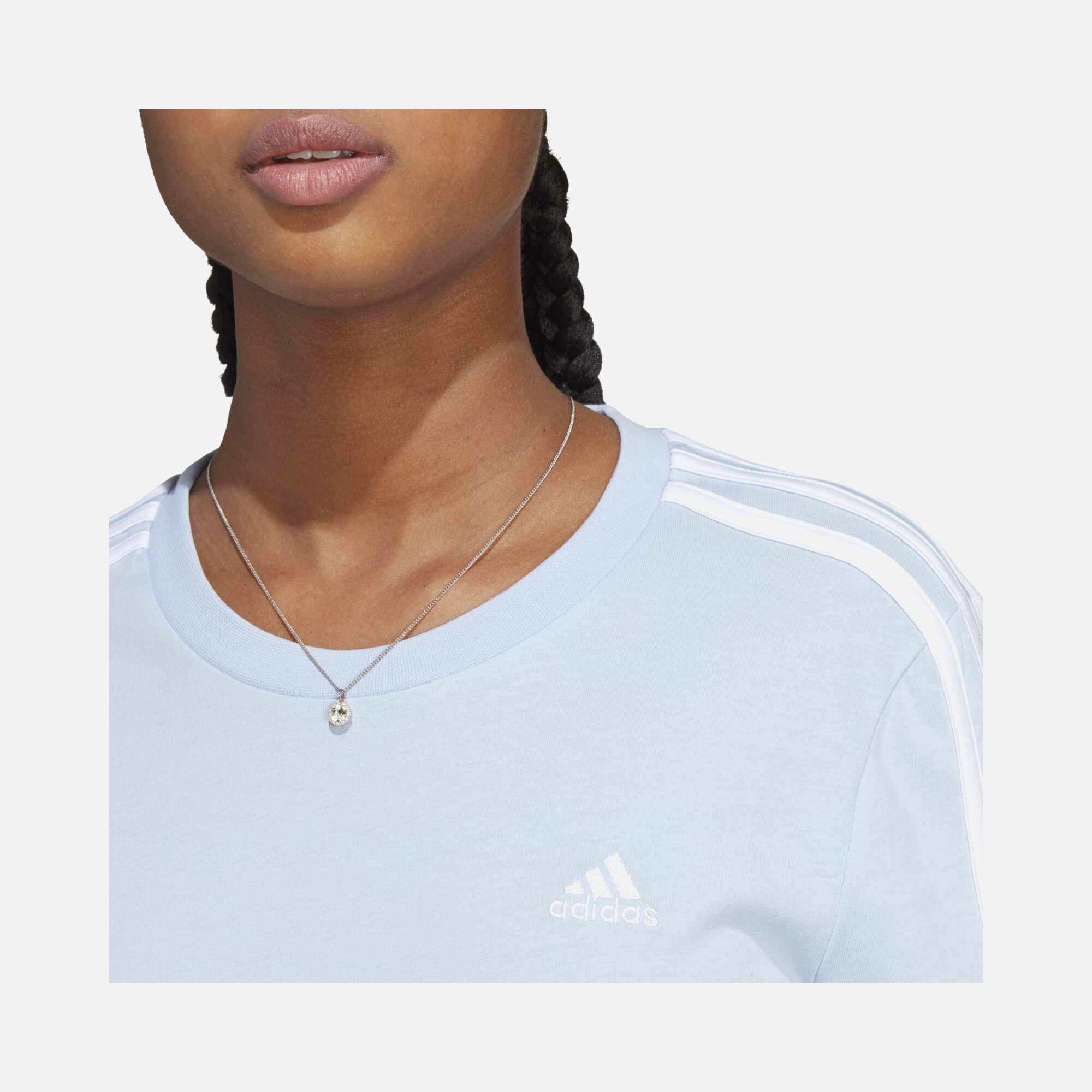 adidas Essentials Slim 3-Stripes Short-Sleeve Kadın Tişört
