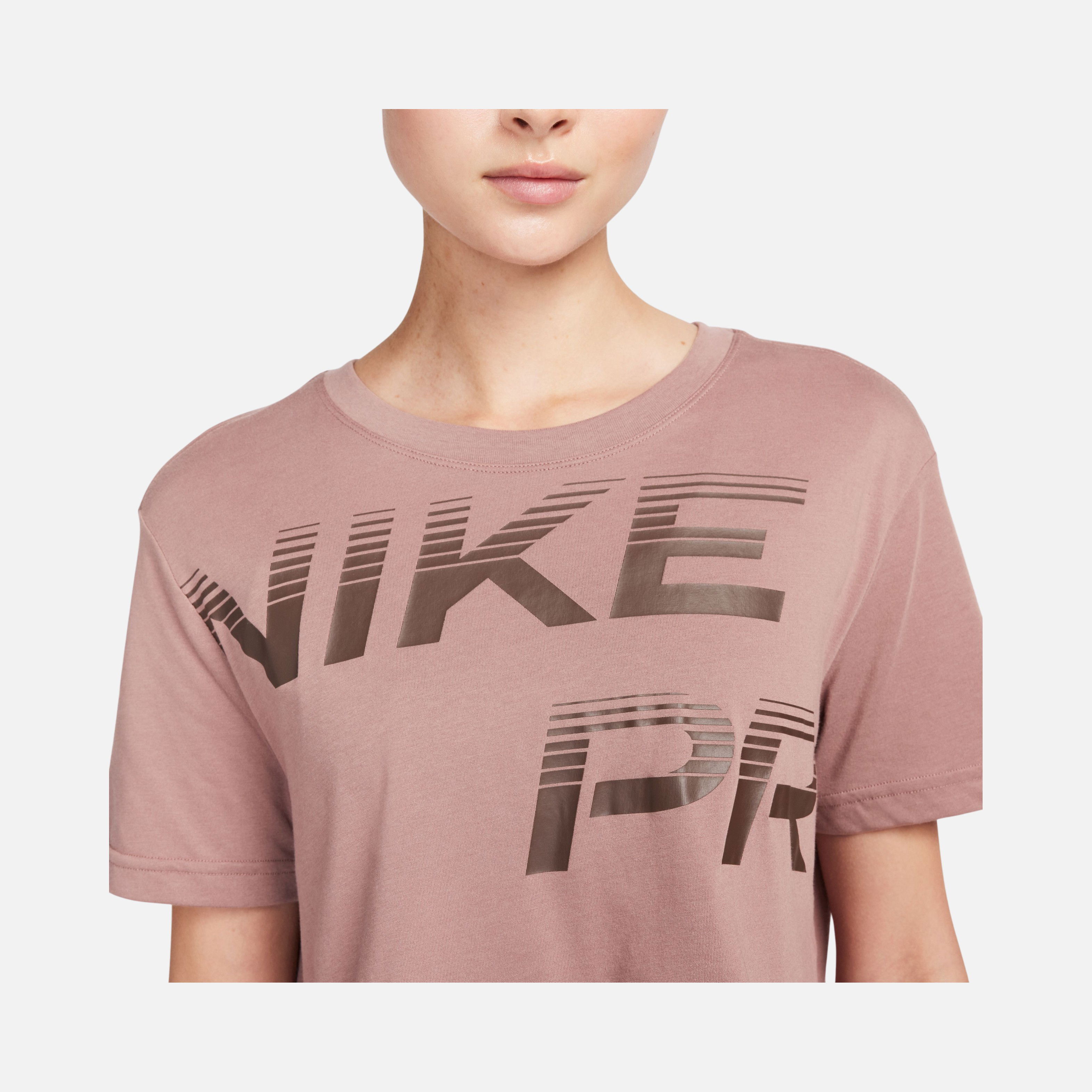 Nike Pro Dri-Fit Graphics Cropped Training Short-Sleeve Kadın Tişört