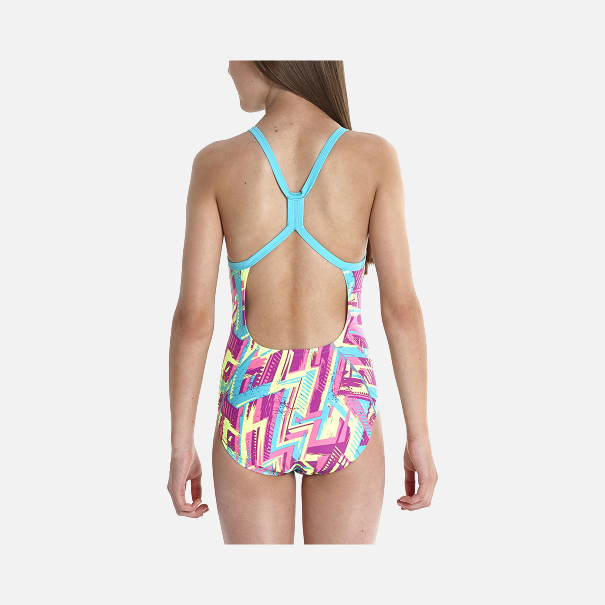 Speedo All Over Rippleback (Girls') Çocuk Mayo