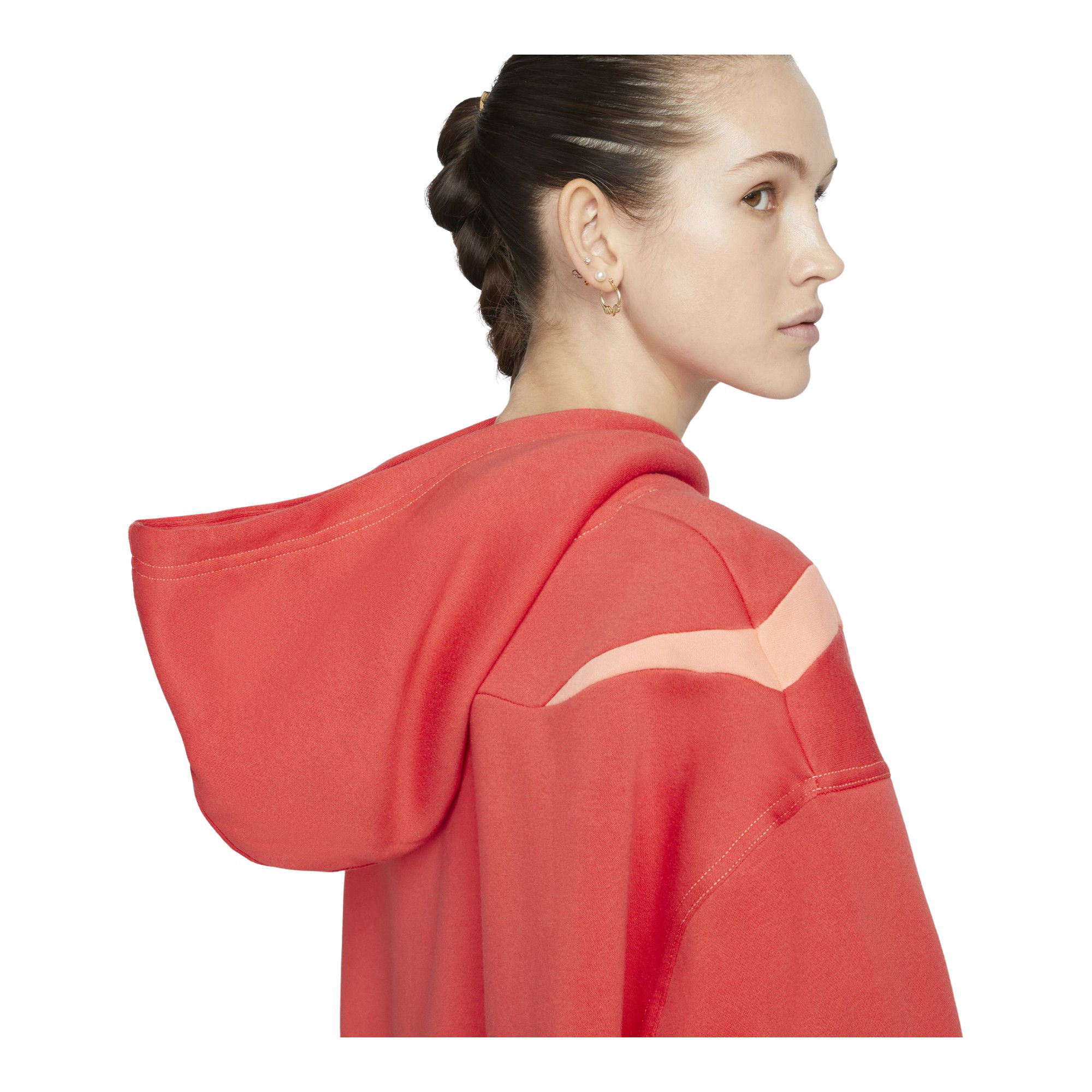 Nike Sportswear Swoosh Graphic Oversized Fleece Hoodie Kadın Sweatshirt