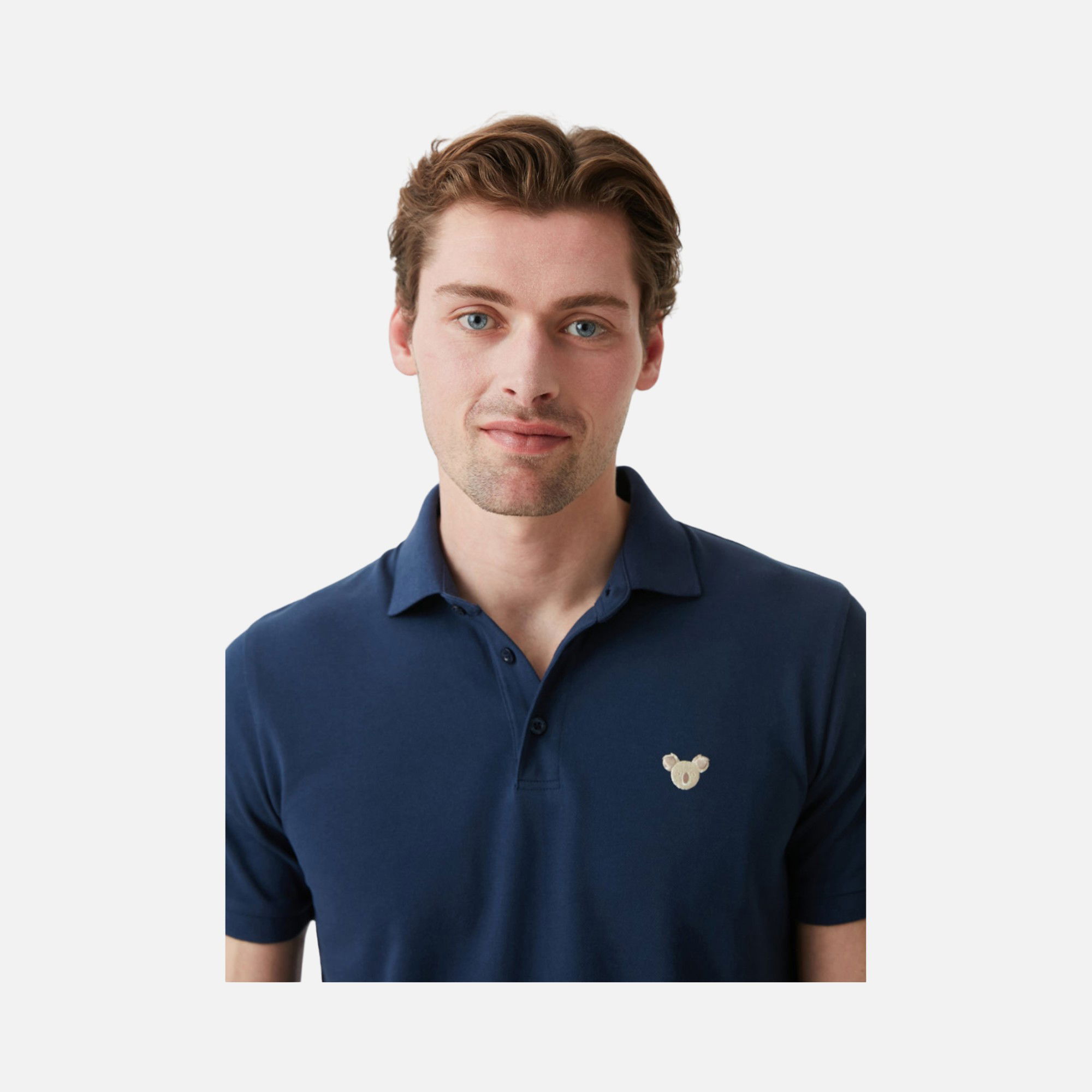 WWF Sportswear Koala Embroidered Regular-Fit Polo Collar Short-Sleeve Unisex Tişört