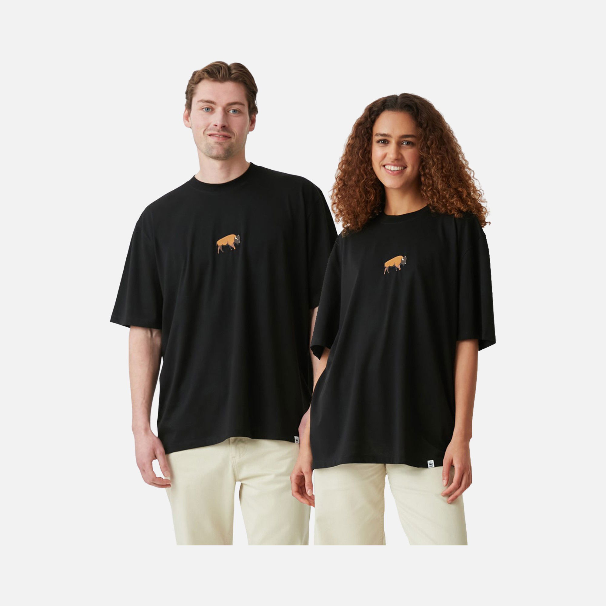 WWF Sportswear Bizon Embroidered Oversize Short-Sleeve Unisex Tişört