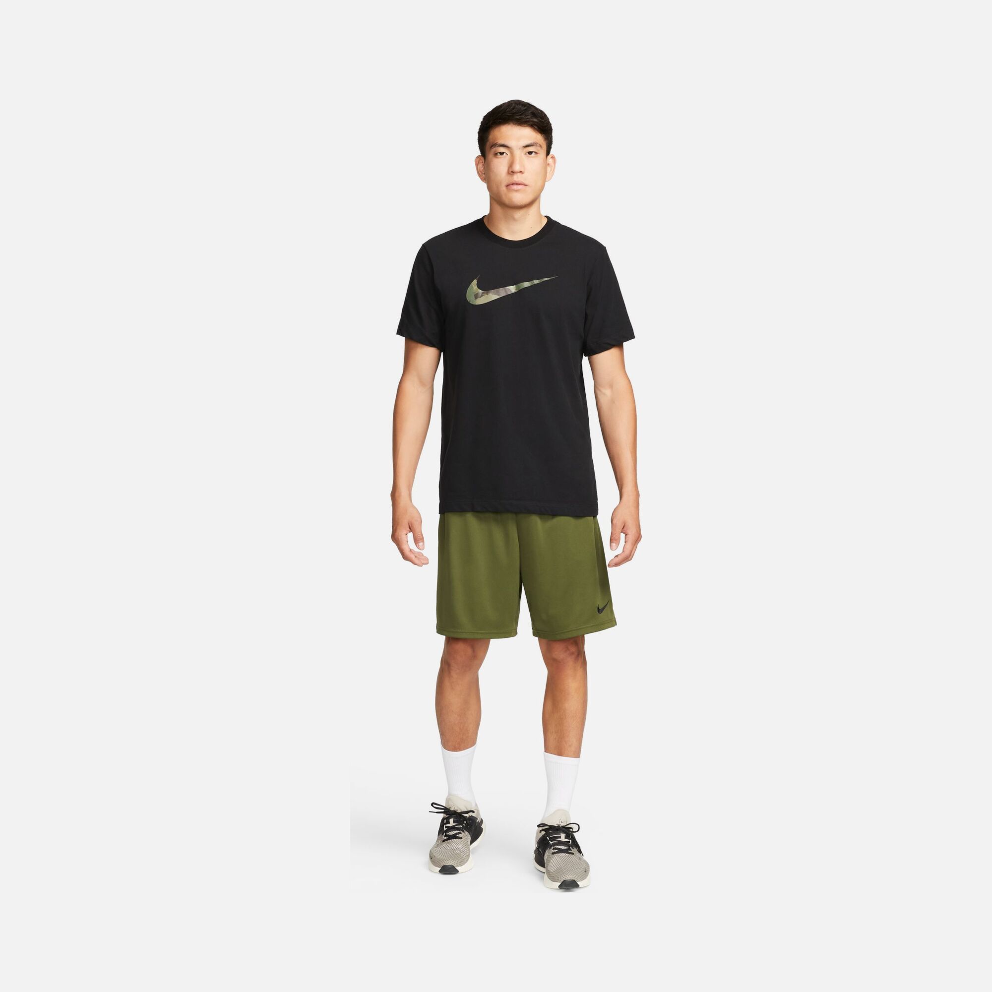 Nike Dri-Fit Camouflage Swoosh Graphic Training Short-Sleeve Erkek Tişört