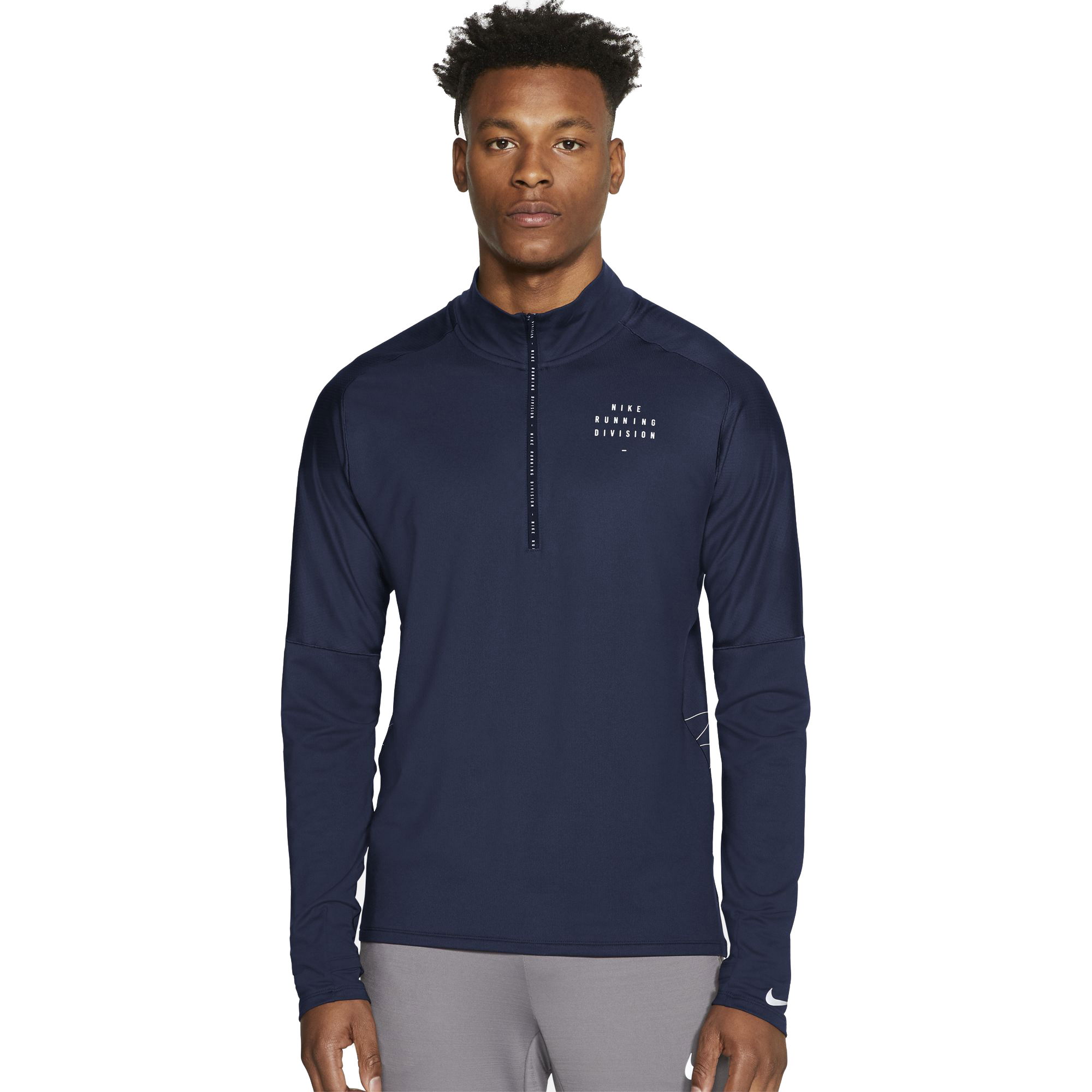 Nike Run Division 1/2-Zip Long-Sleeve Running Top Erkek Tişört