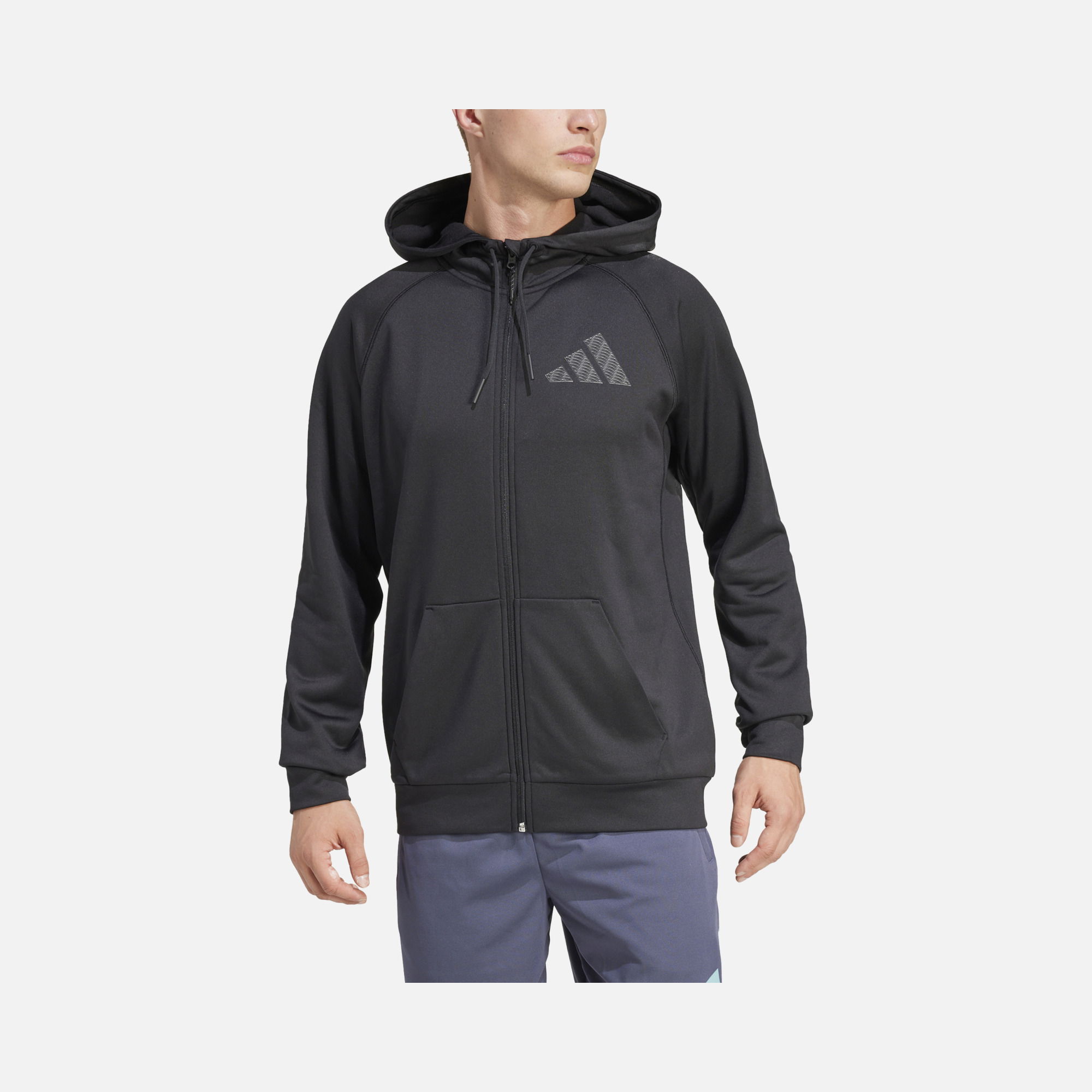 adidas AEROREADY Game & Go Versatile Full-Zip Hoodie Erkek Sweatshirt
