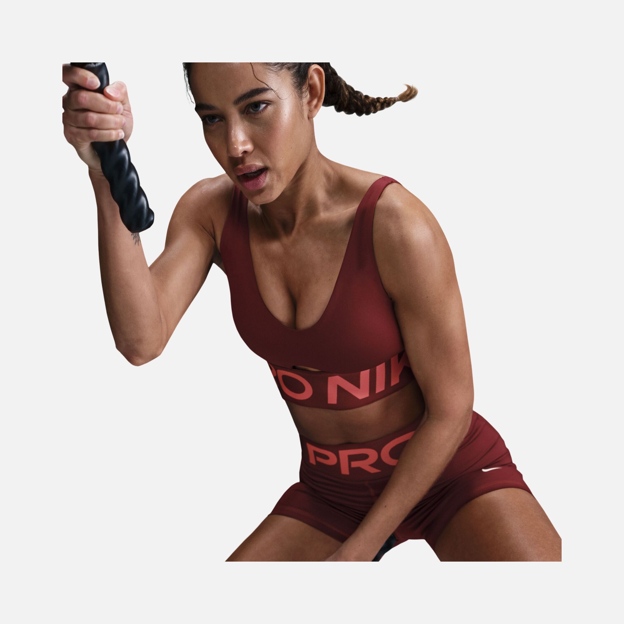 Nike Pro Indy Plunge Medium-Support Padded Training Kadın Bra