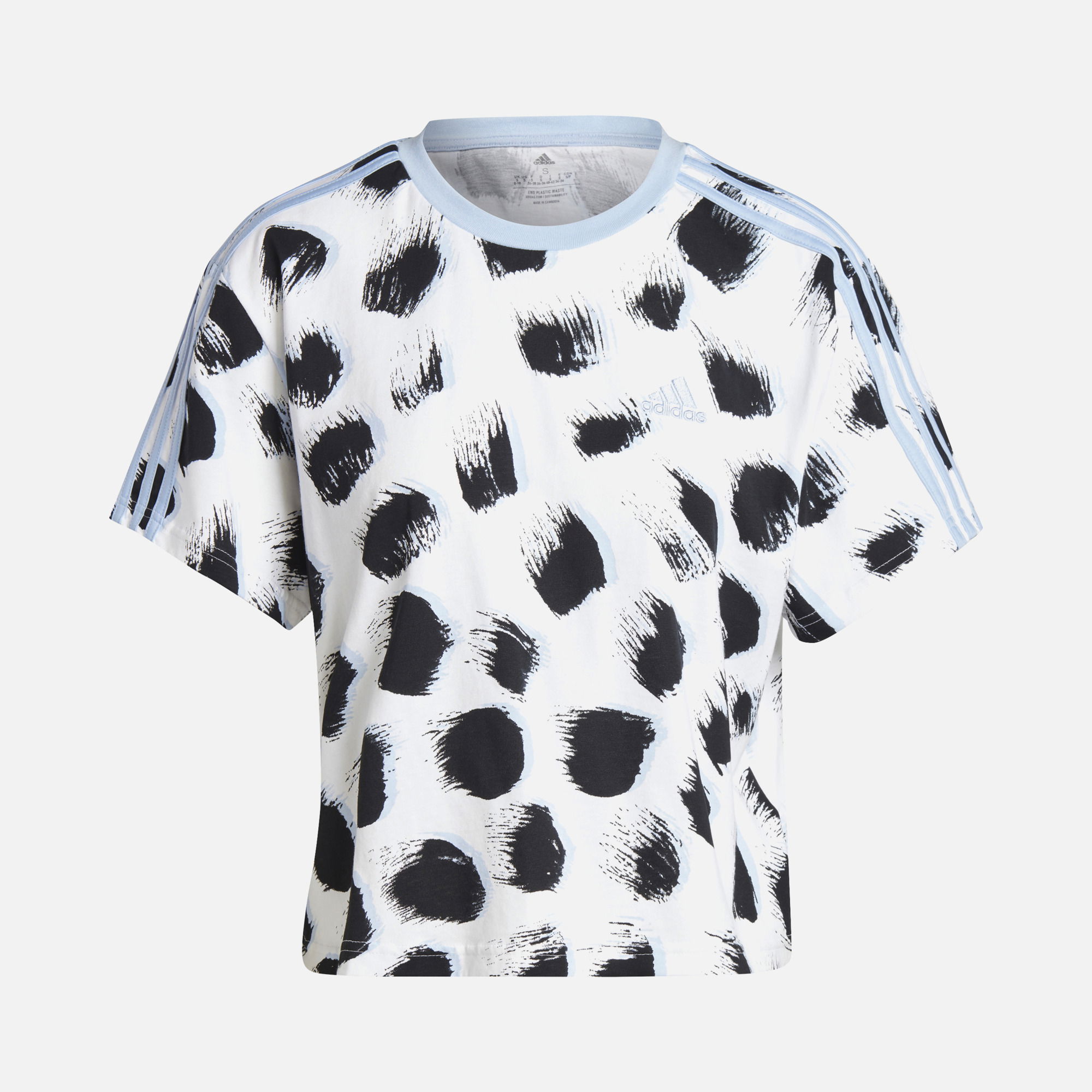 adidas Essentials 3-Stripes Single Jersey Crop Kadın Tişört