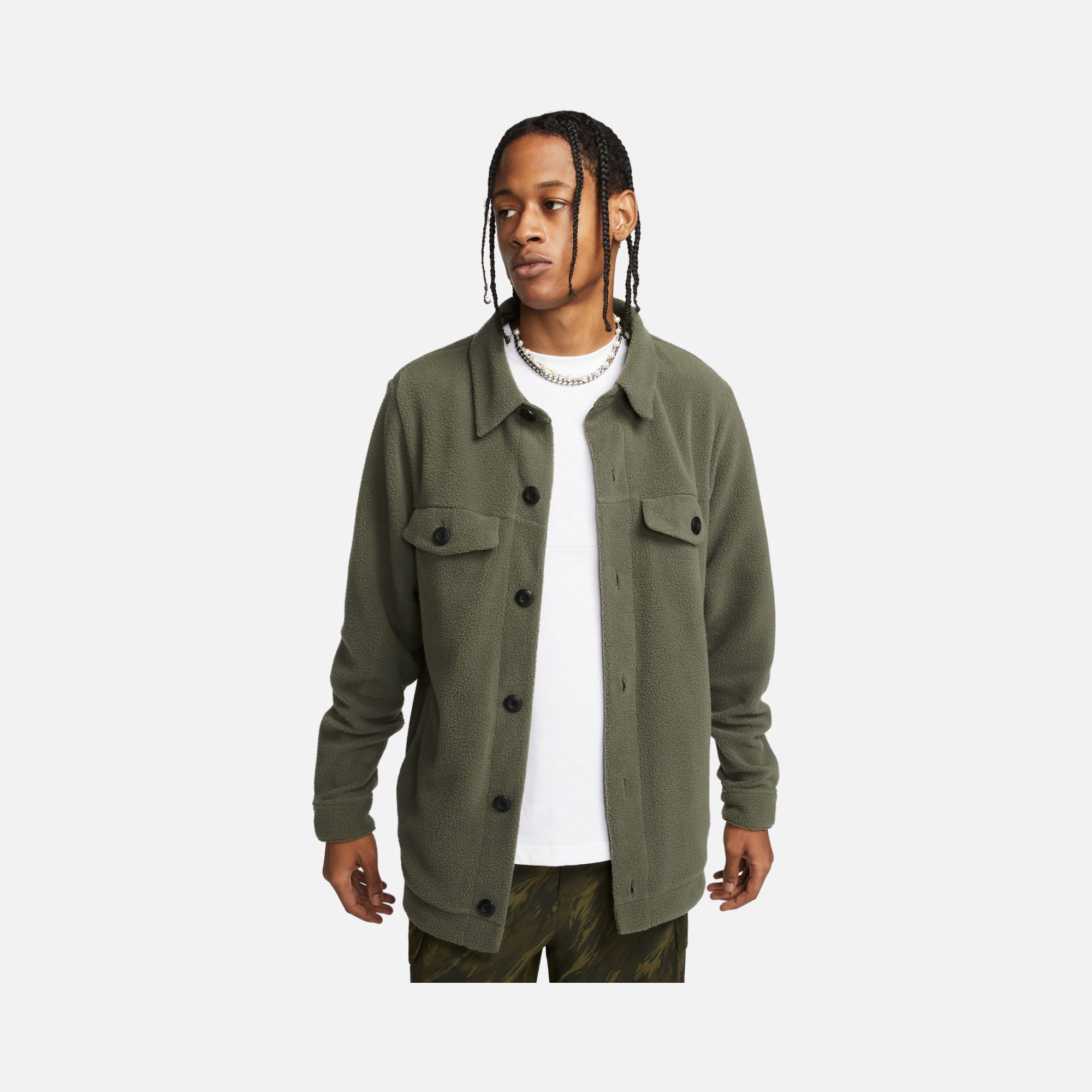 Nike Sportswear Sport Utility Sherpa Full-Length Button Erkek Ceket