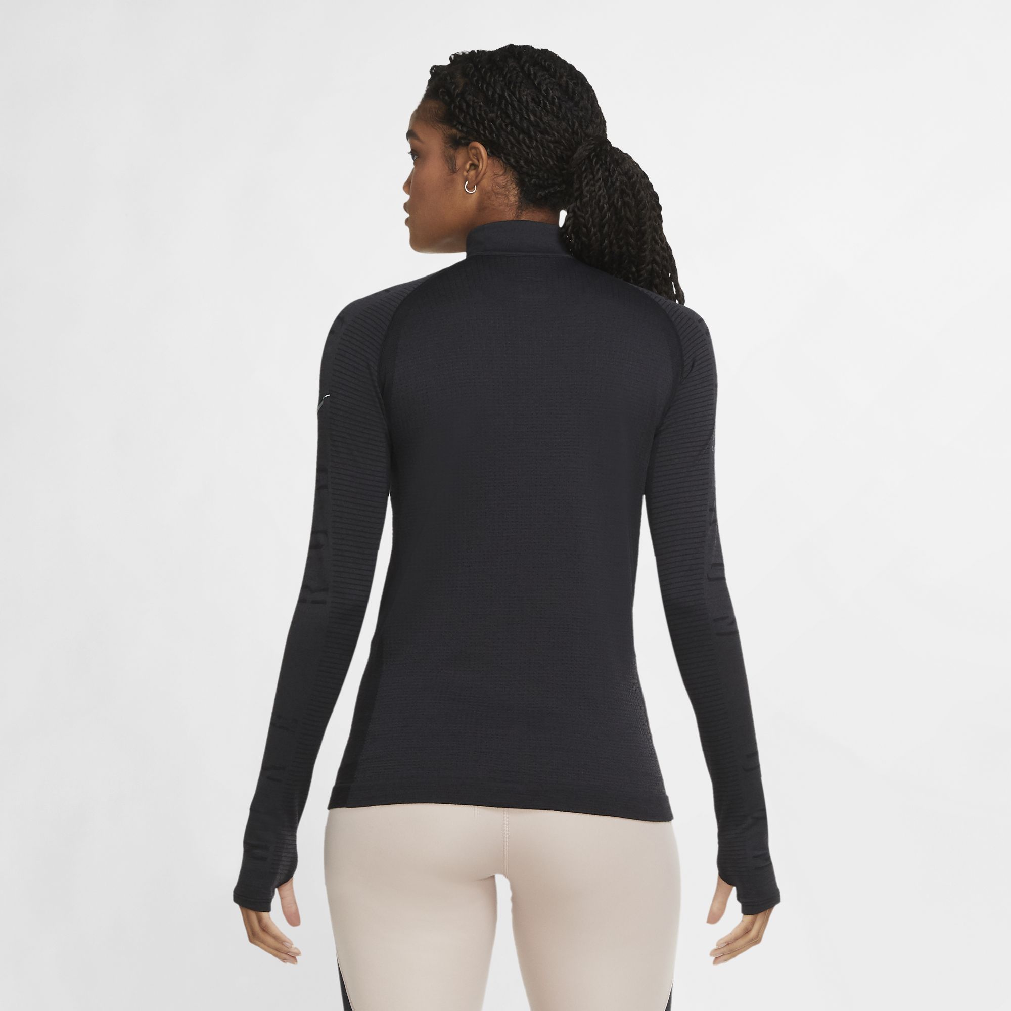 Nike Run Division 1/2-Zip Wool Long-Sleeve Running Top Kadın Tişört