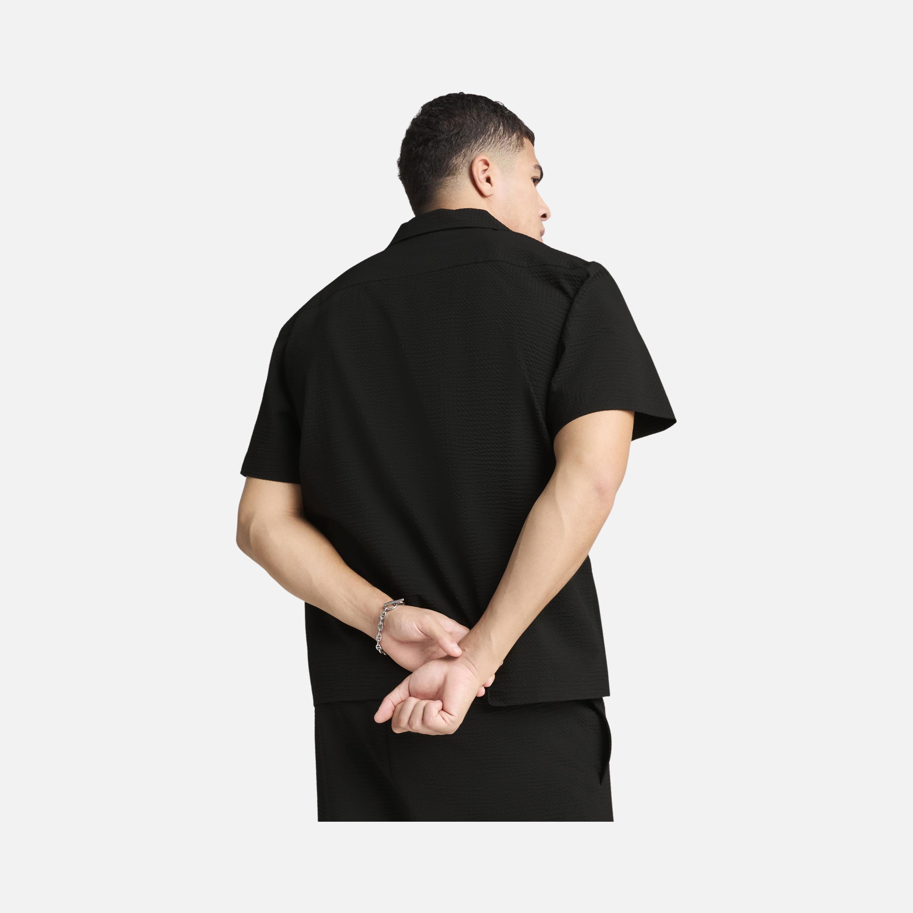 Puma Sportswear Wardrobe Essentials Relaxed Full-Buttoned Short-Sleeve Erkek Gömlek