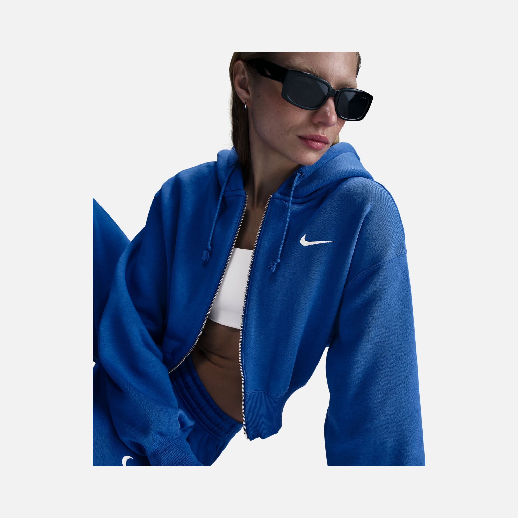 Nike Sportswear Phoenix Fleece Loose Crop Full-Zip Hooded Kadın Sweatshirt