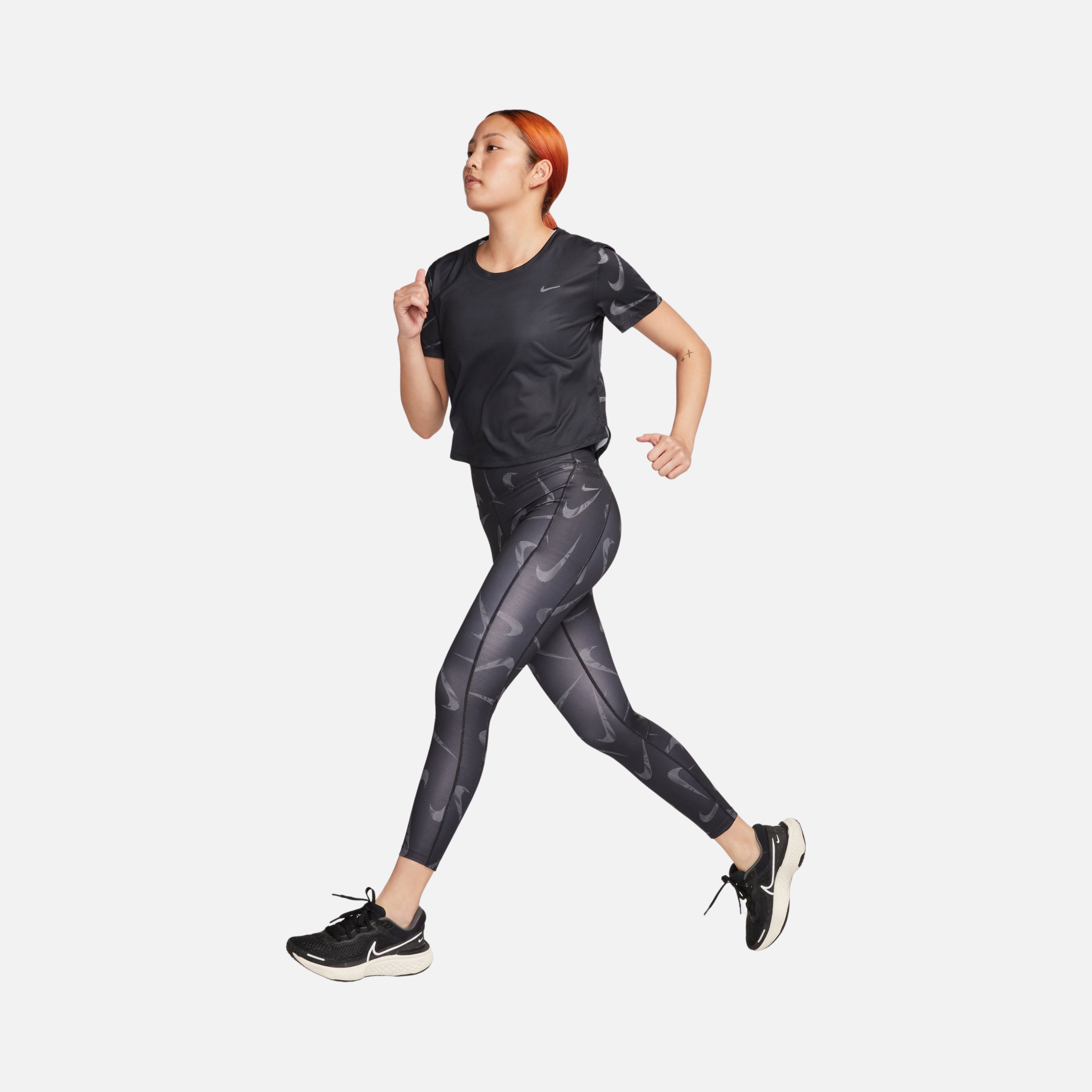 Nike Dri-Fit Fast Swoosh Printed 7/8 Running Kadın Tayt