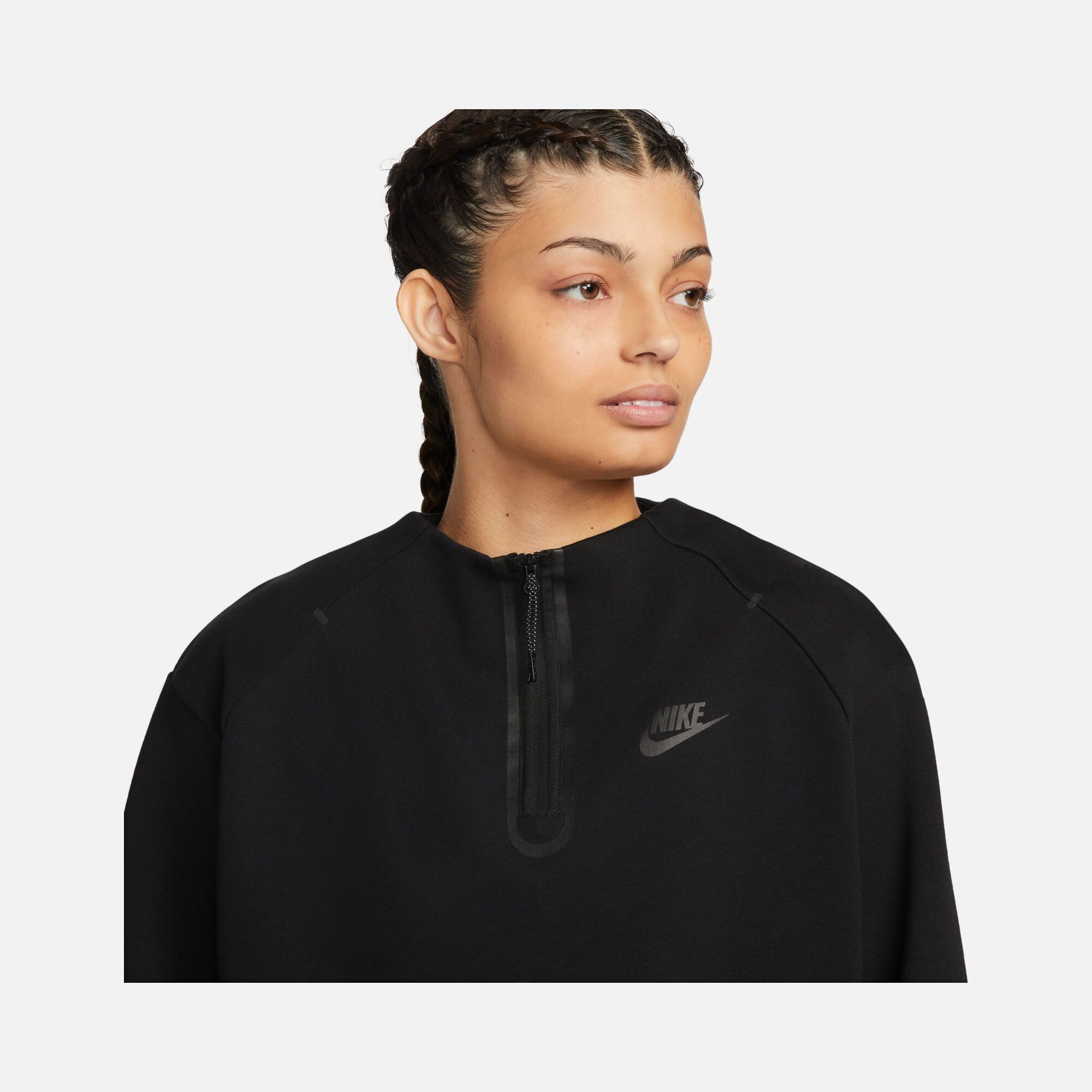 Nike Sportswear Tech Fleece Half-Zip 3/4 Sleeve Length Essential Kadın Elbisesi