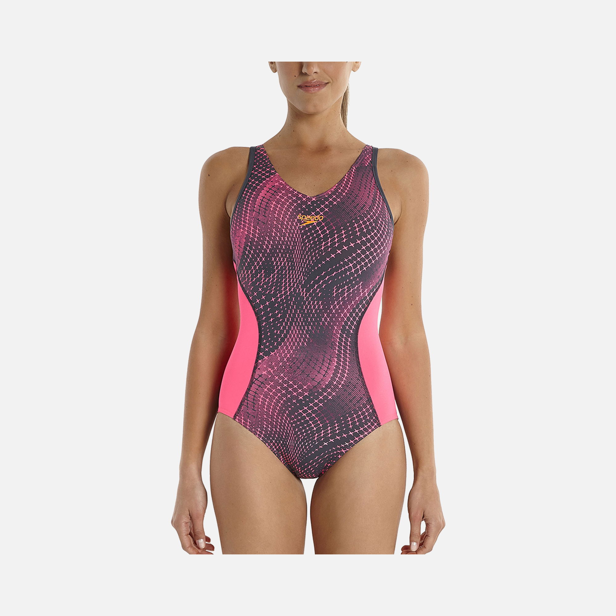 Speedo Fit Splice Allover Muscleback Kadın Mayo