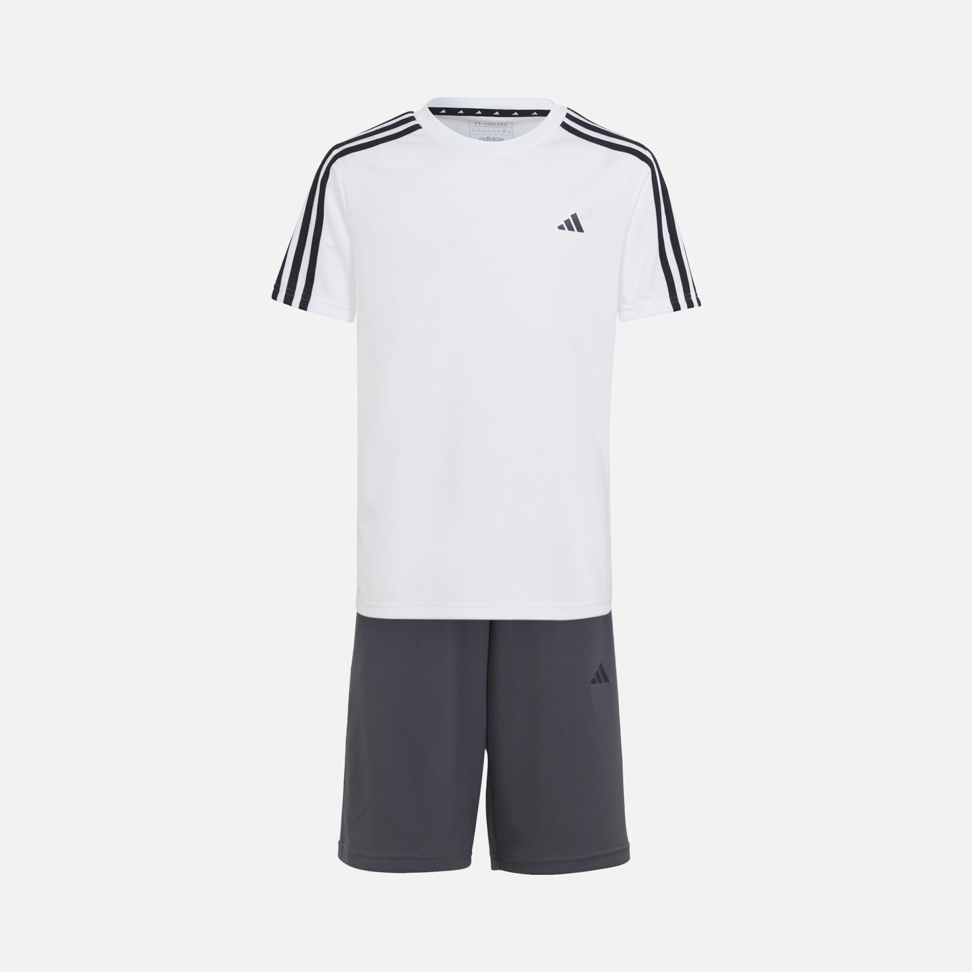 adidas Train Essentials AEROREADY 3-Stripes Regular-Fit Training Şort & Tişört Çocuk Takım