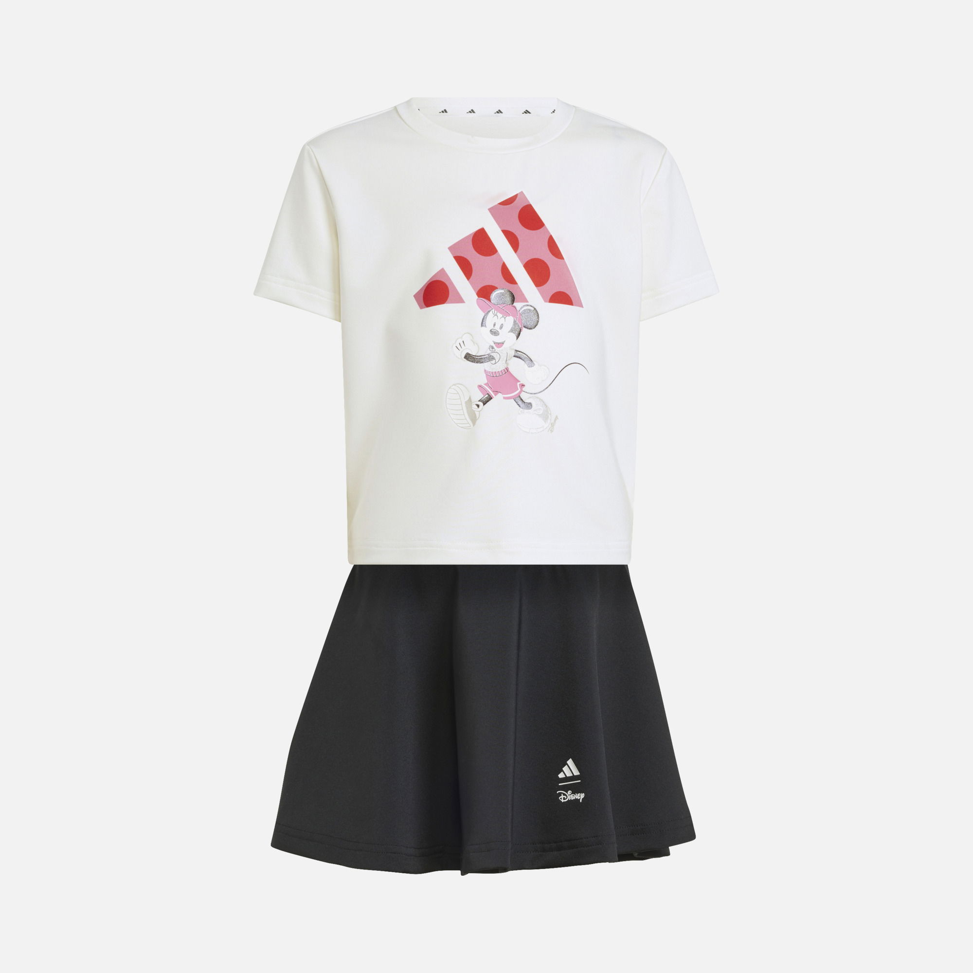 adidas Sportswear Disney's Minnie Mouse Graphic Climacool Graphics Short-Sleeve Tişört&Şort (Girl's) Çocuk Takım