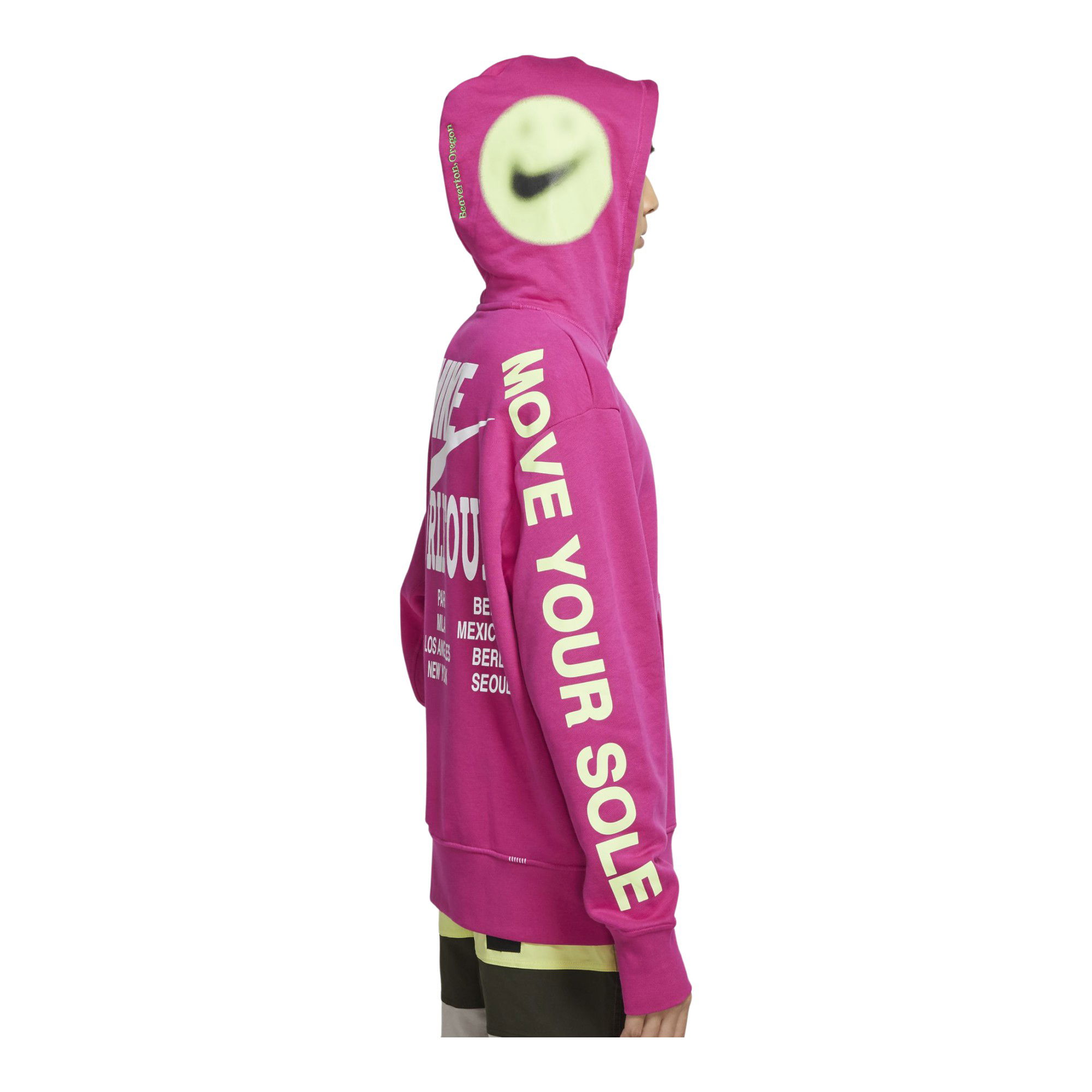 Nike Sportswear Pullover French Terry World Tour Hoodie Erkek Sweatshirt