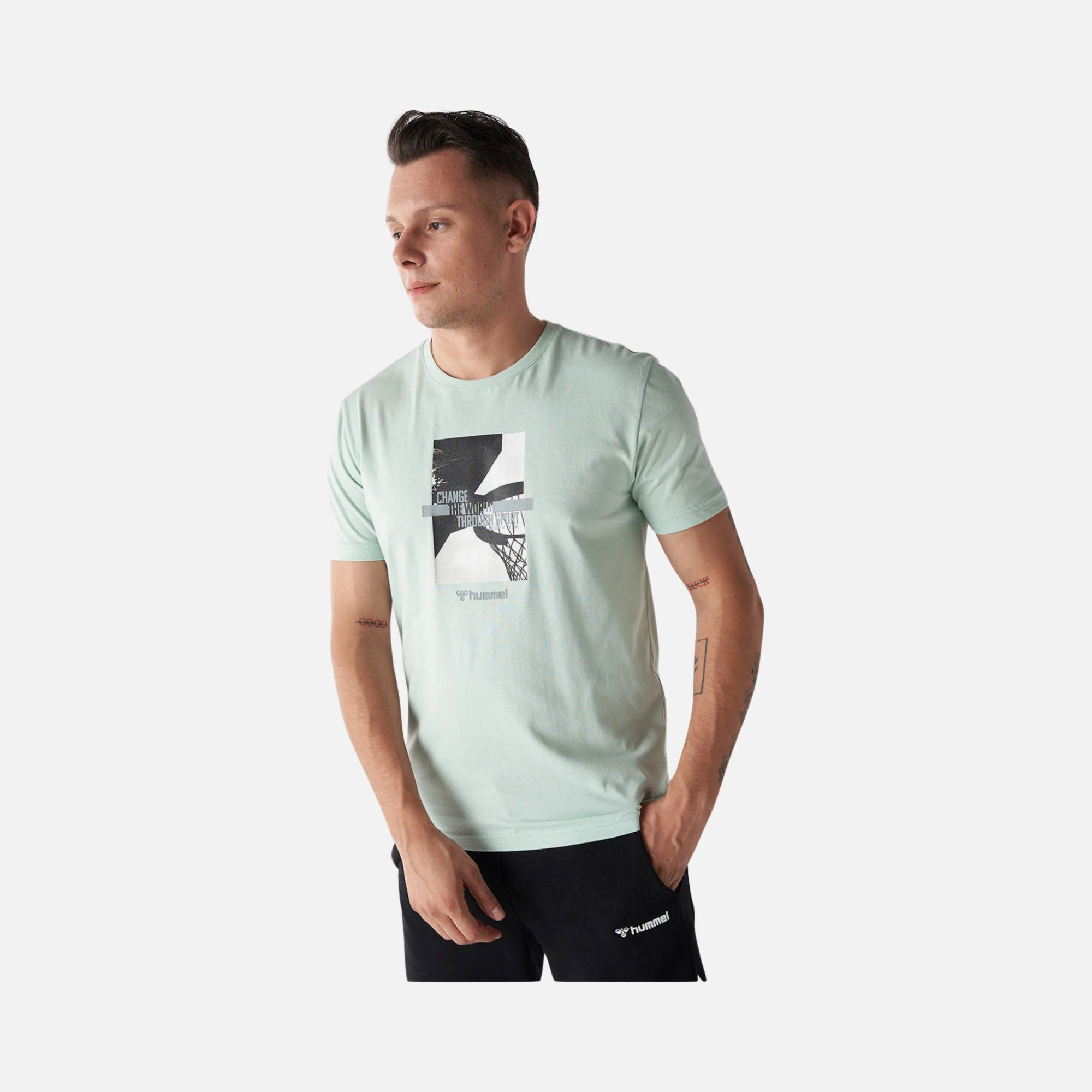 Hummel Sportswear Splash Graphic Short-Sleeve Erkek Tişört