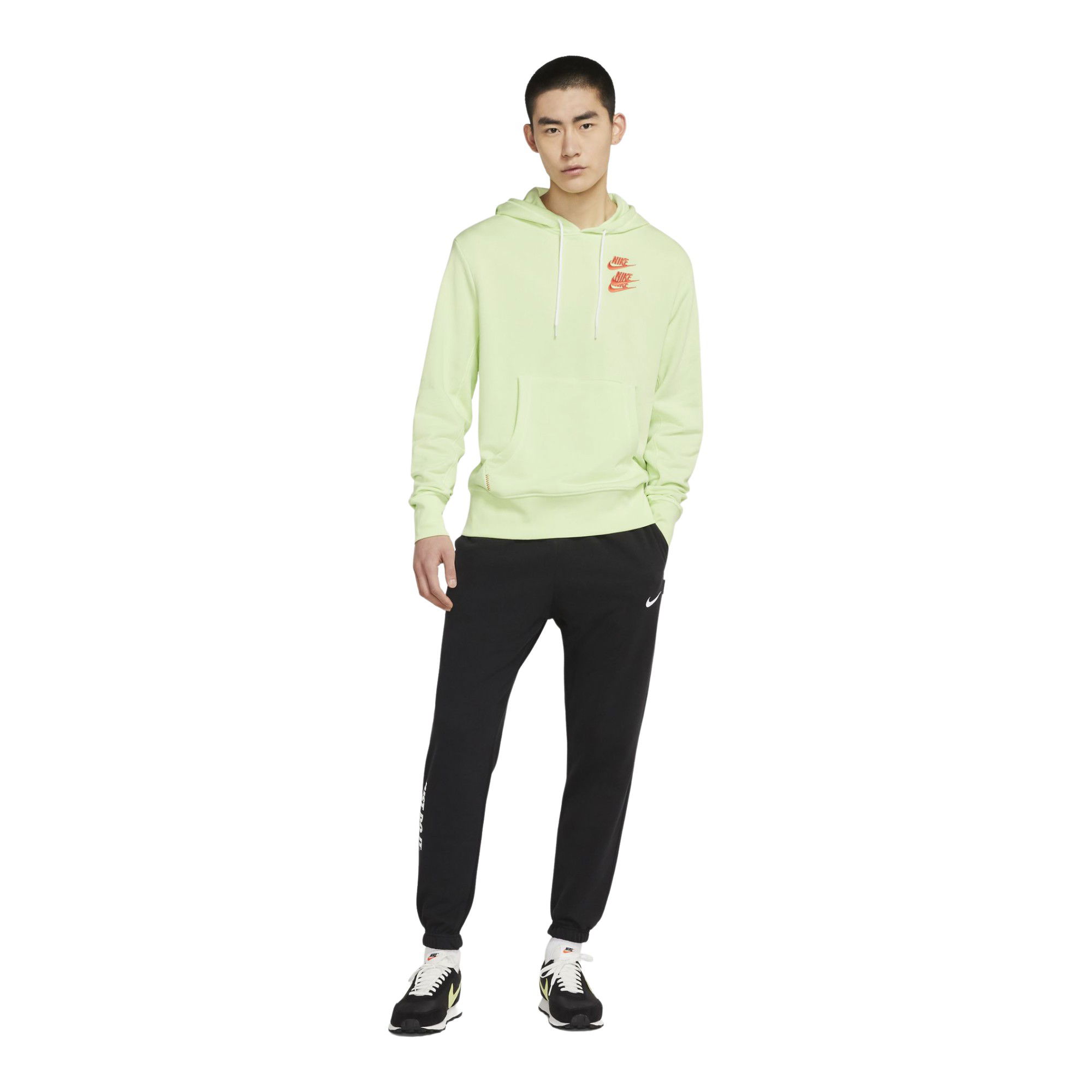 Nike Sportswear Pullover French Terry World Tour Hoodie Erkek Sweatshirt
