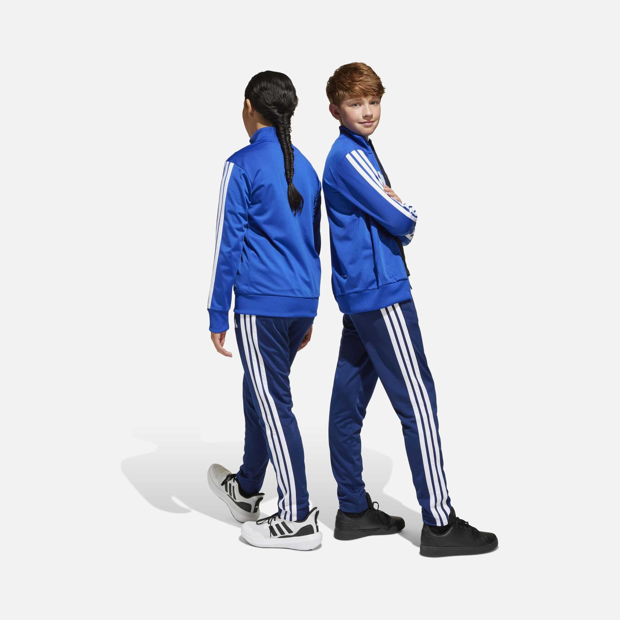 adidas Climacool Sportswear Seasonal Essentials Tiberio 3-Stripes Tricot Regular-Fit Full-Zip Çocuk Eşofman Takımı