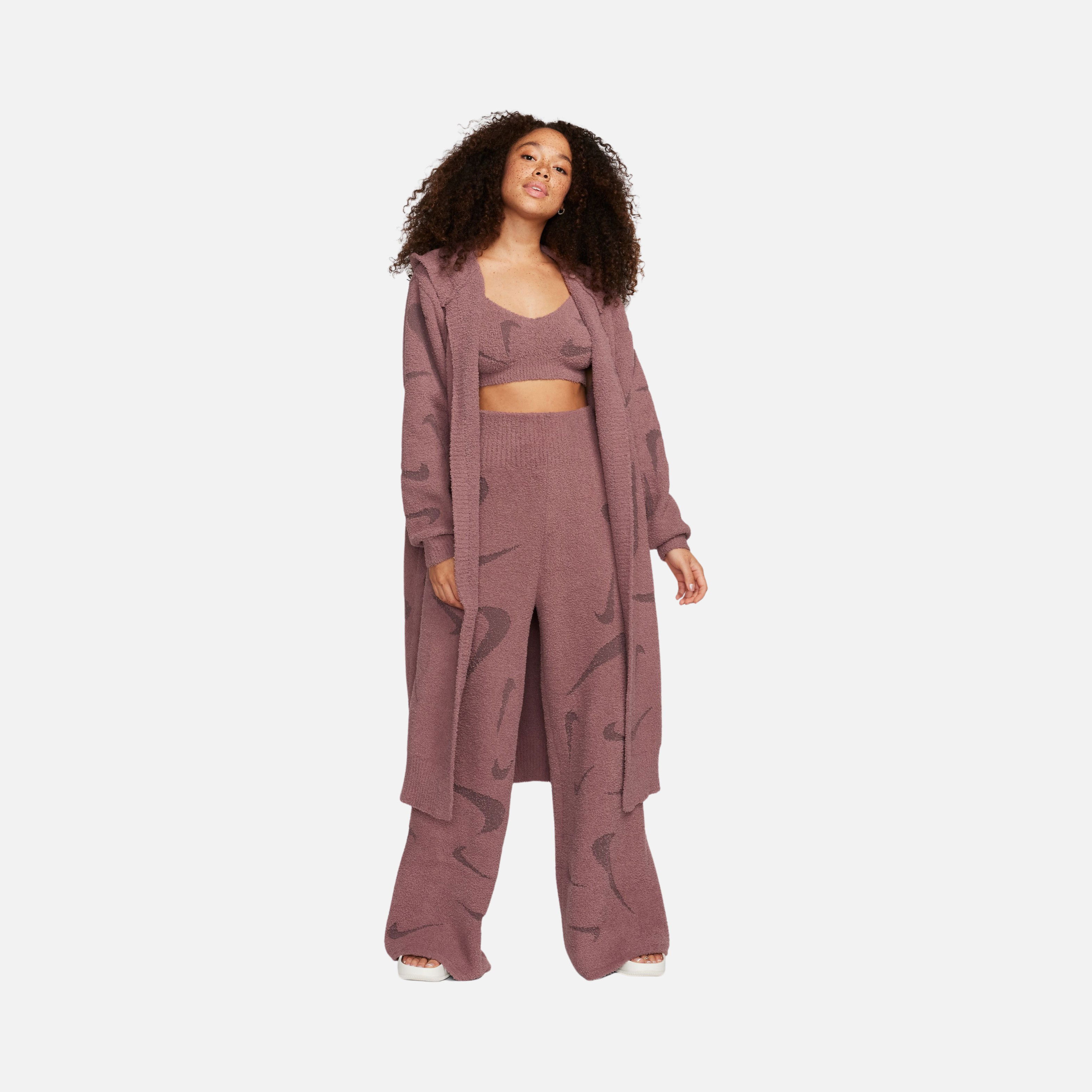 Nike Sportswear Phoenix Cozy Boucle High-Waisted Wide-Leg Knit Kadın Pantolon