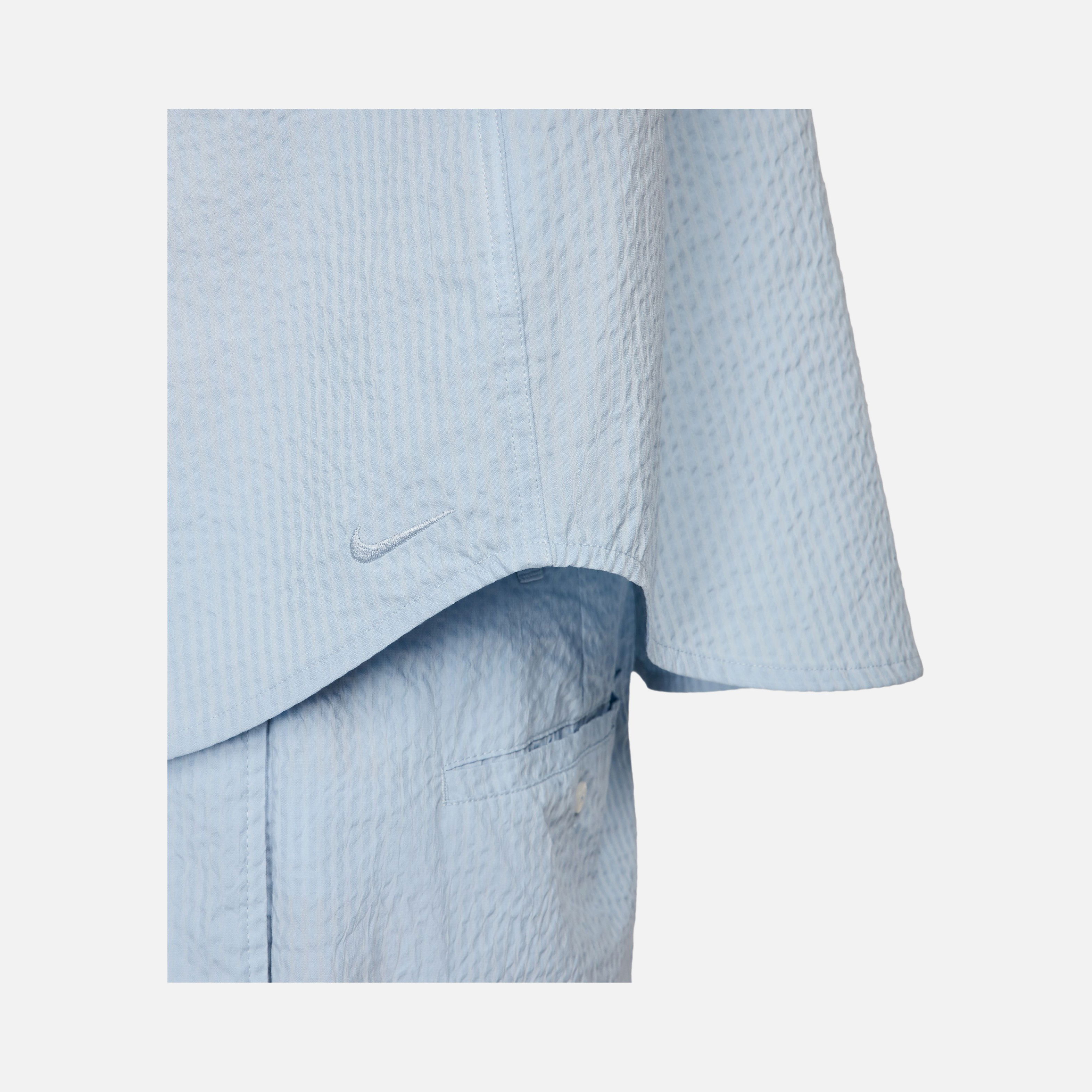 Nike Life Seersucker Fabric Button-Down Short-Sleeve Erkek Gömlek