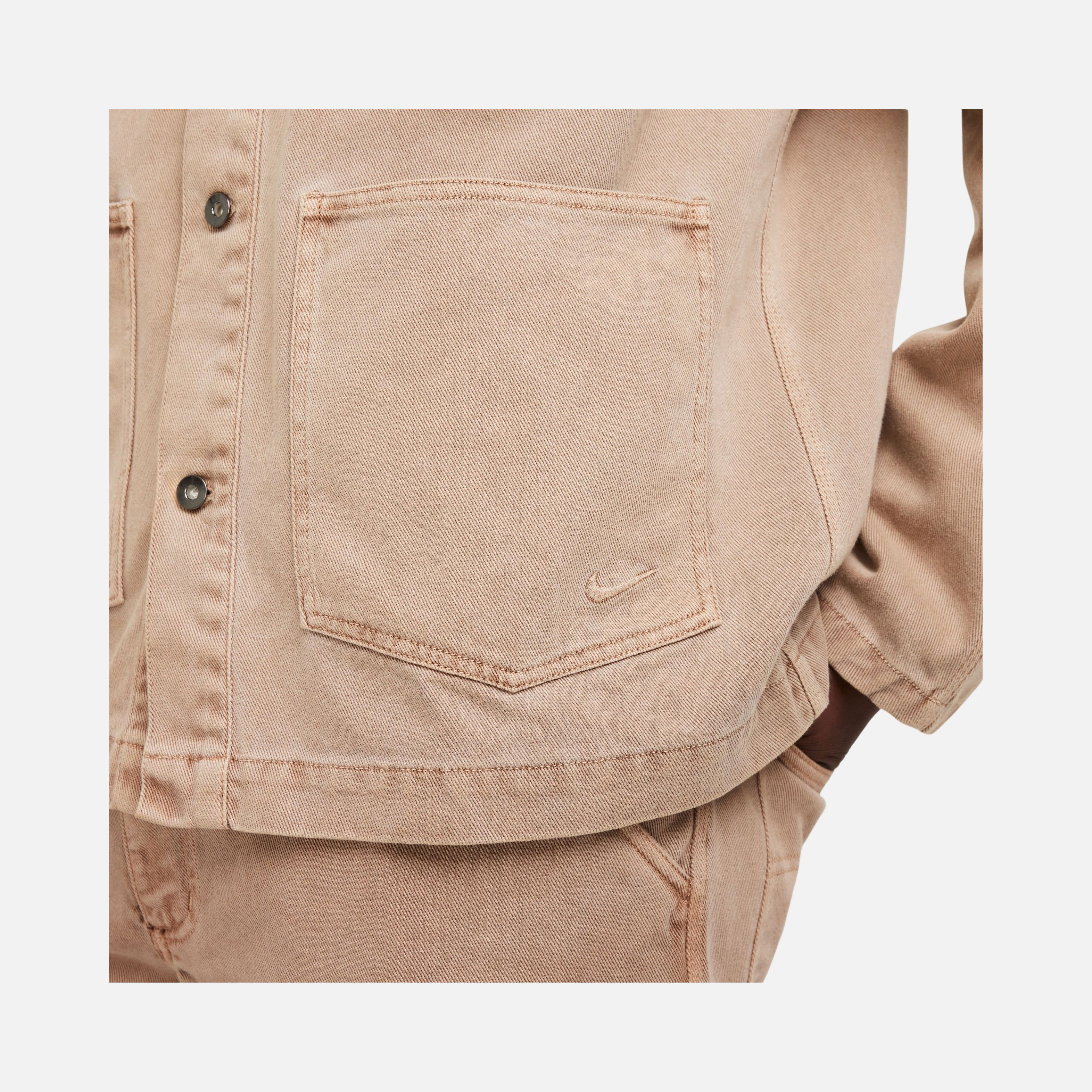 Nike Sportswear Life Chore Coat Unlined Dye Canvas Woven Fabric Full-Buttoned Erkek Ceket