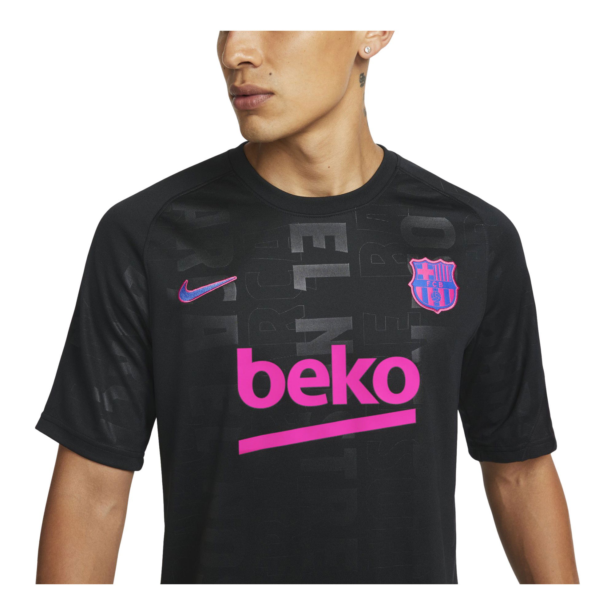 Nike FC Barcelona Pre-Match Football Short-Sleeve Erkek Tişört