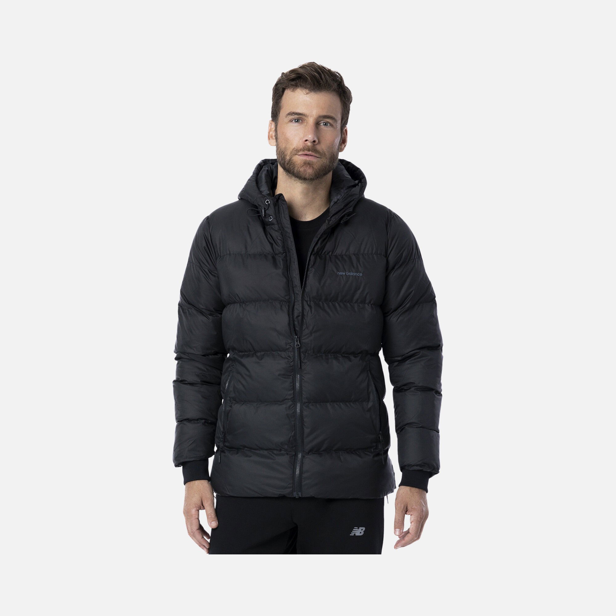 New Balance Sportswear Puffer MPJ3122 Full-Zip Hoodie Erkek Mont