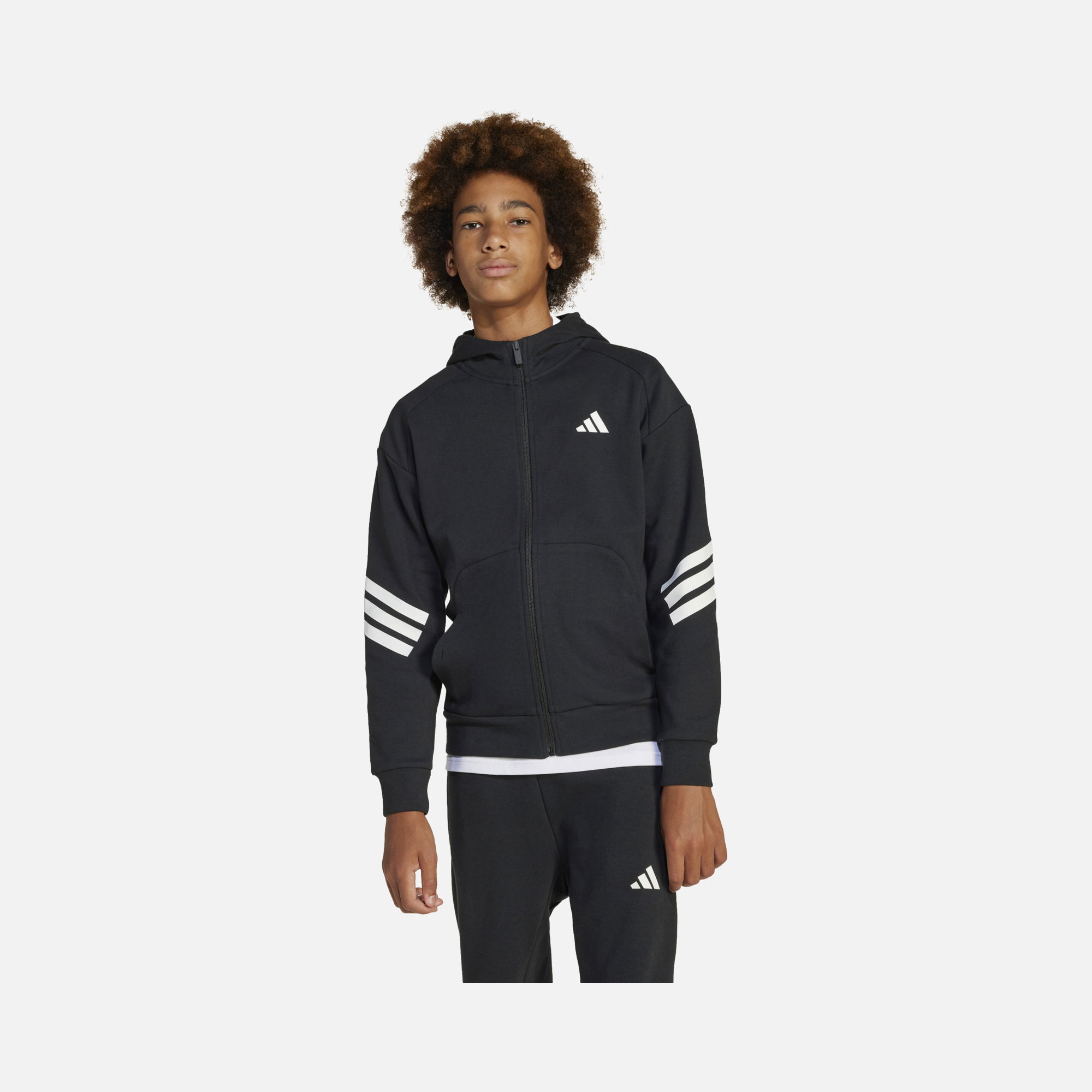 adidas Sportswear Future Icons 3-Stripes Regular- Fit Full-Zip Hooded Çocuk Sweatshirt