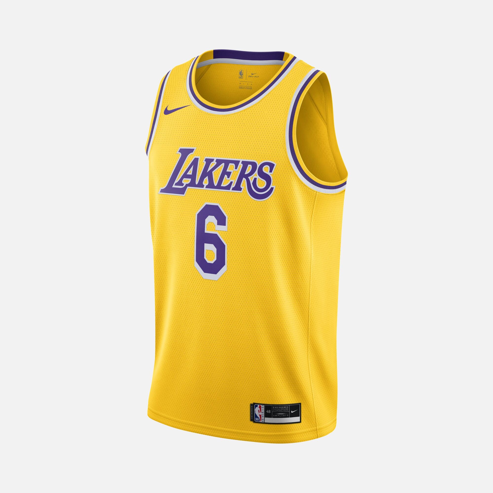 Nike LeBron James Lakers Icon Edition 2020 NBA Swingman Jersey Erkek Forma
